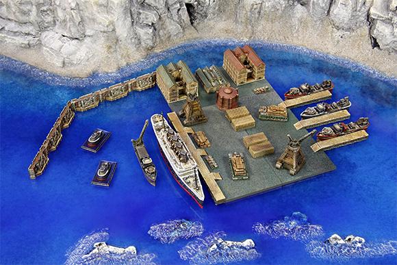 Copyright Spartan, Dystopian Legions, Dystopian Wars, Out Of Production, Port, Spartan Games, Steampunk, Terrain