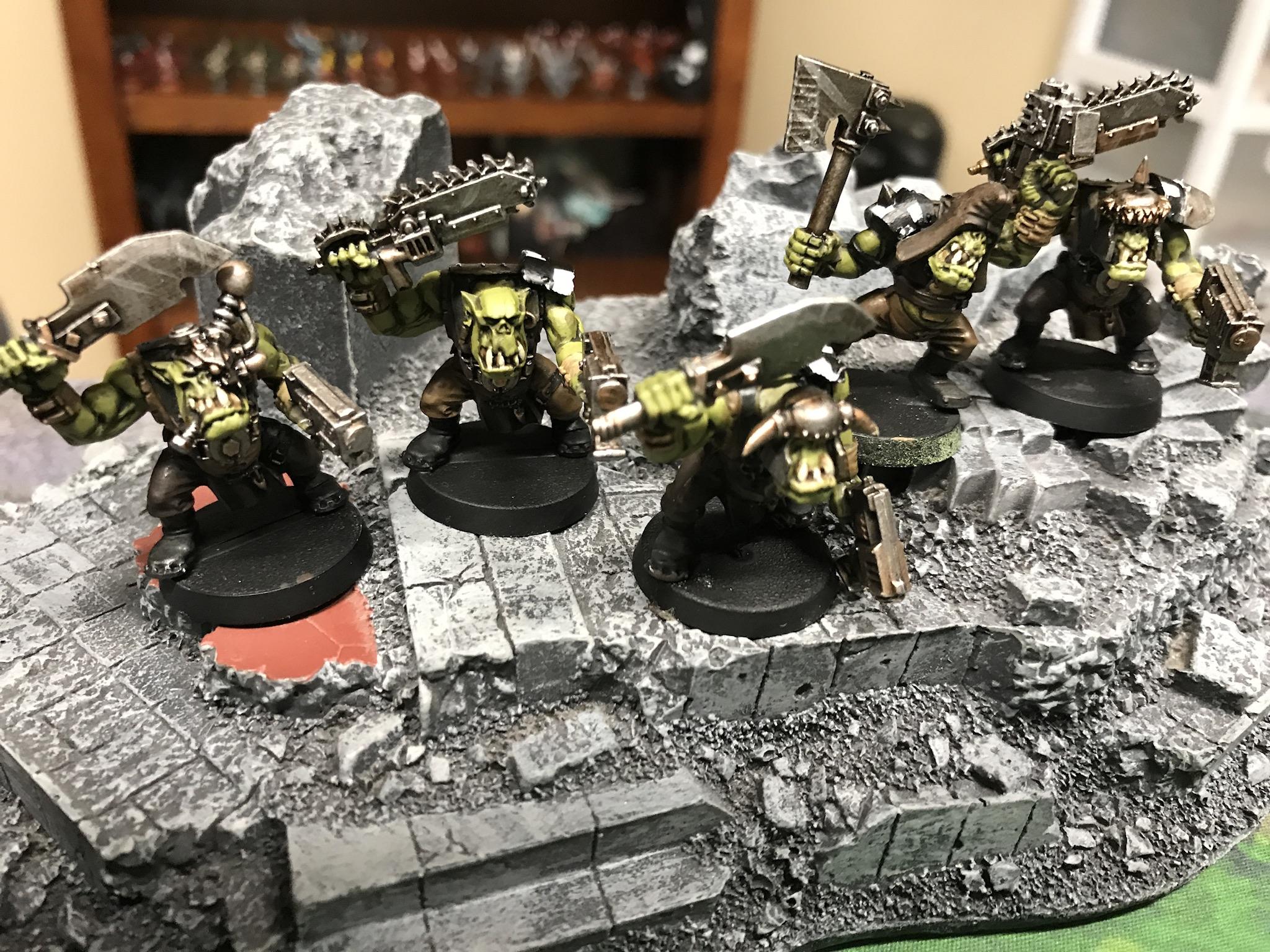 My ork boyz and not the greatest camera
