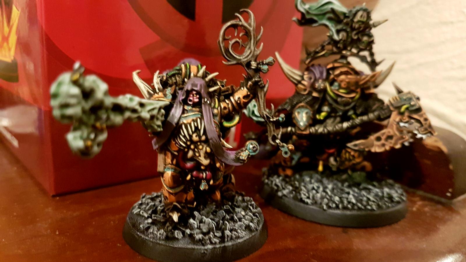 Chaos Space Marines, Corrosion, Death Guard, Lord Of Contagion, Malignant Plaguecaster, Nurgle, Orange, Oxidisation, Patina, Plague Marines, Rust