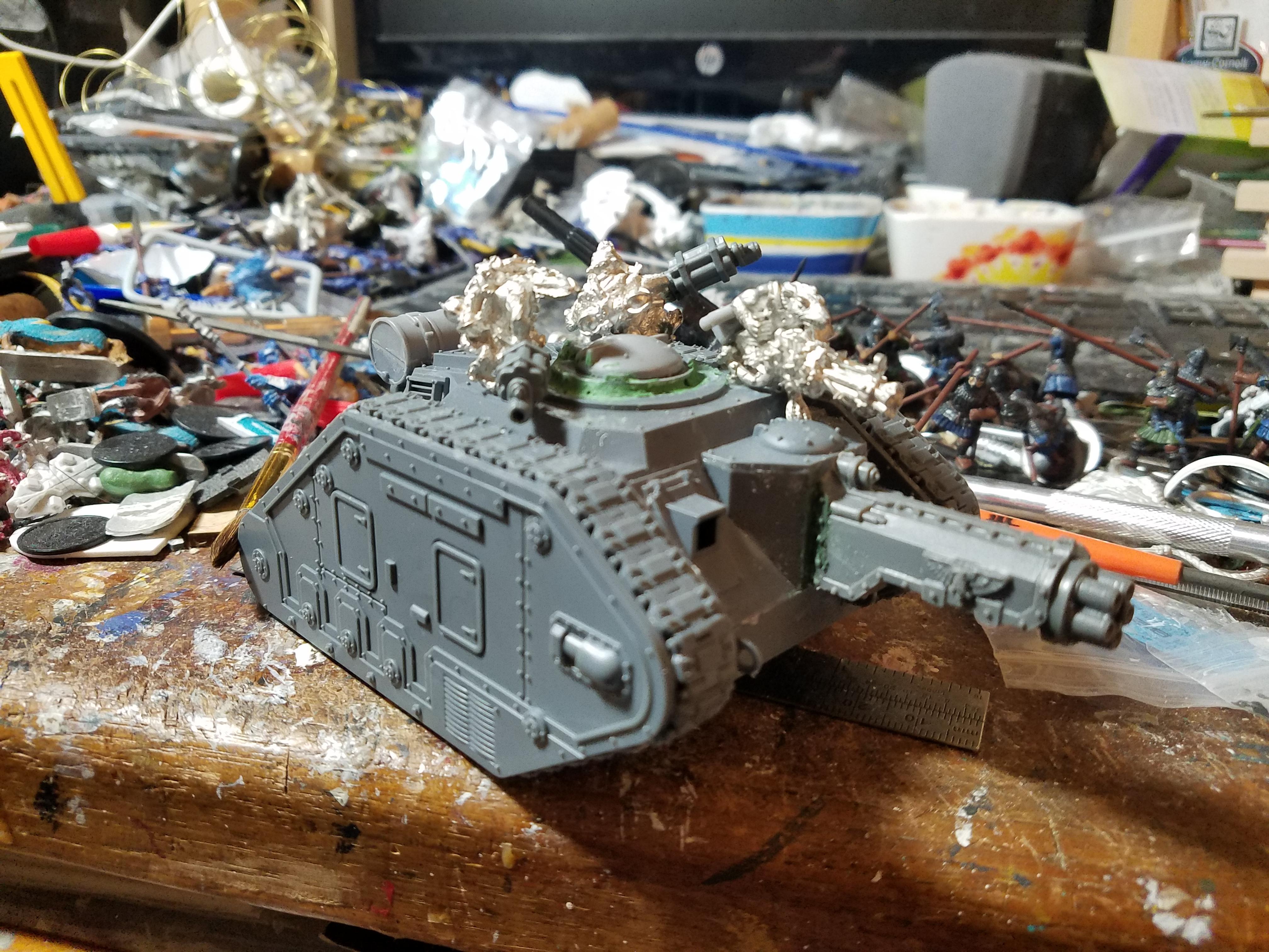 2017, Conversion, Imperial Guard, Leman Russ, Punisher, Ratguard, Skaven, Tank, Tank Riders, Warhammer 40,000, Work In Progress
