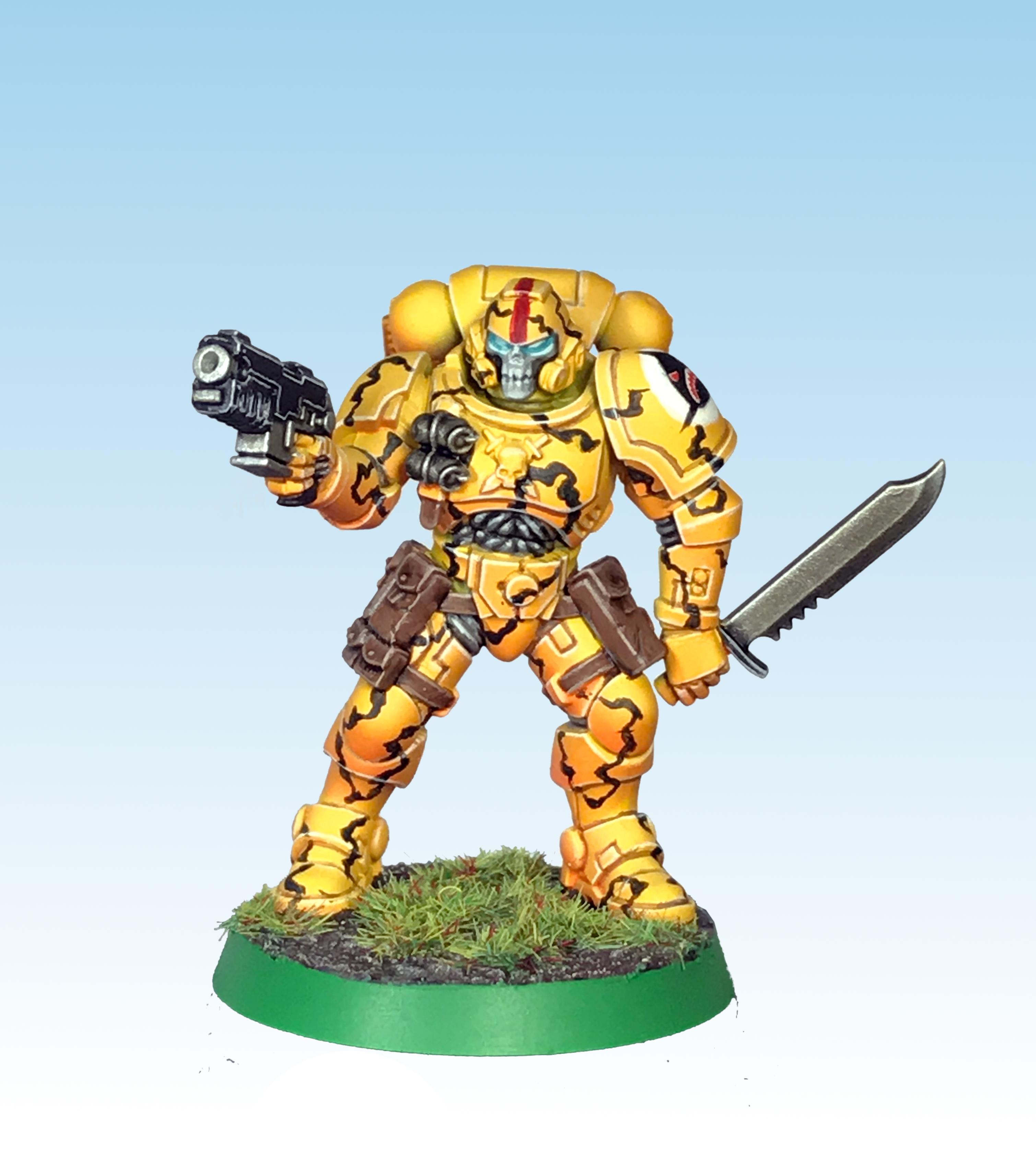 Camouflage, Glowing Eyes, Goblin Green, Highlighting, Og, Reivers, Rogue Trader, Space Marines, Space Sharks, Yellow