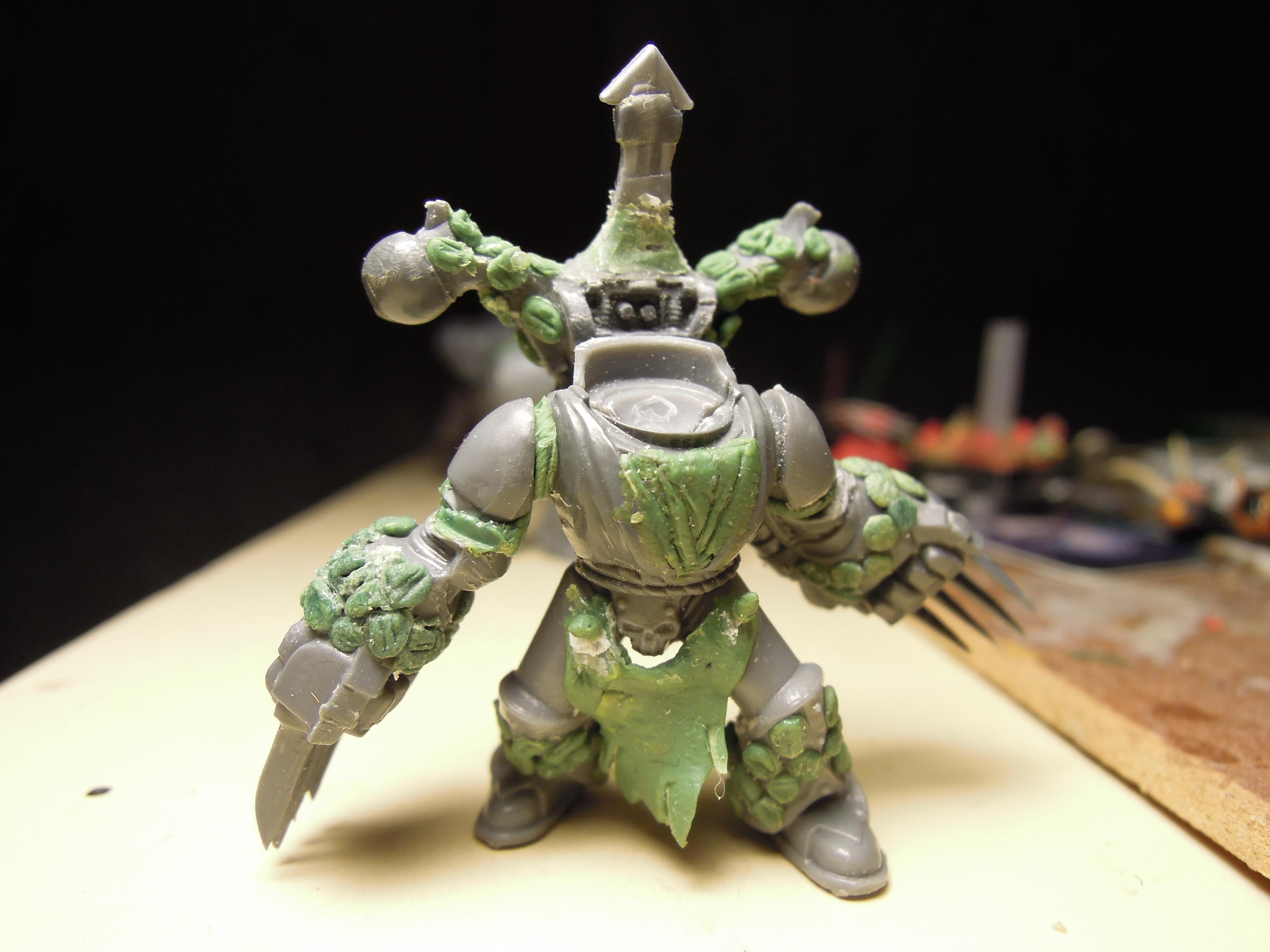 Alpha Legion, Aspiring Champion, Chaos, Chaos Space Marines, Chaos Undivided, Conversion, Greenstuff, Heresy, Heretic Astartes, Hydra Dominatus, Infantry, Kitbash, Lightning Claw, Scales, Tabard, Traitor Legions, Warhammer 40,000, Work In Progress