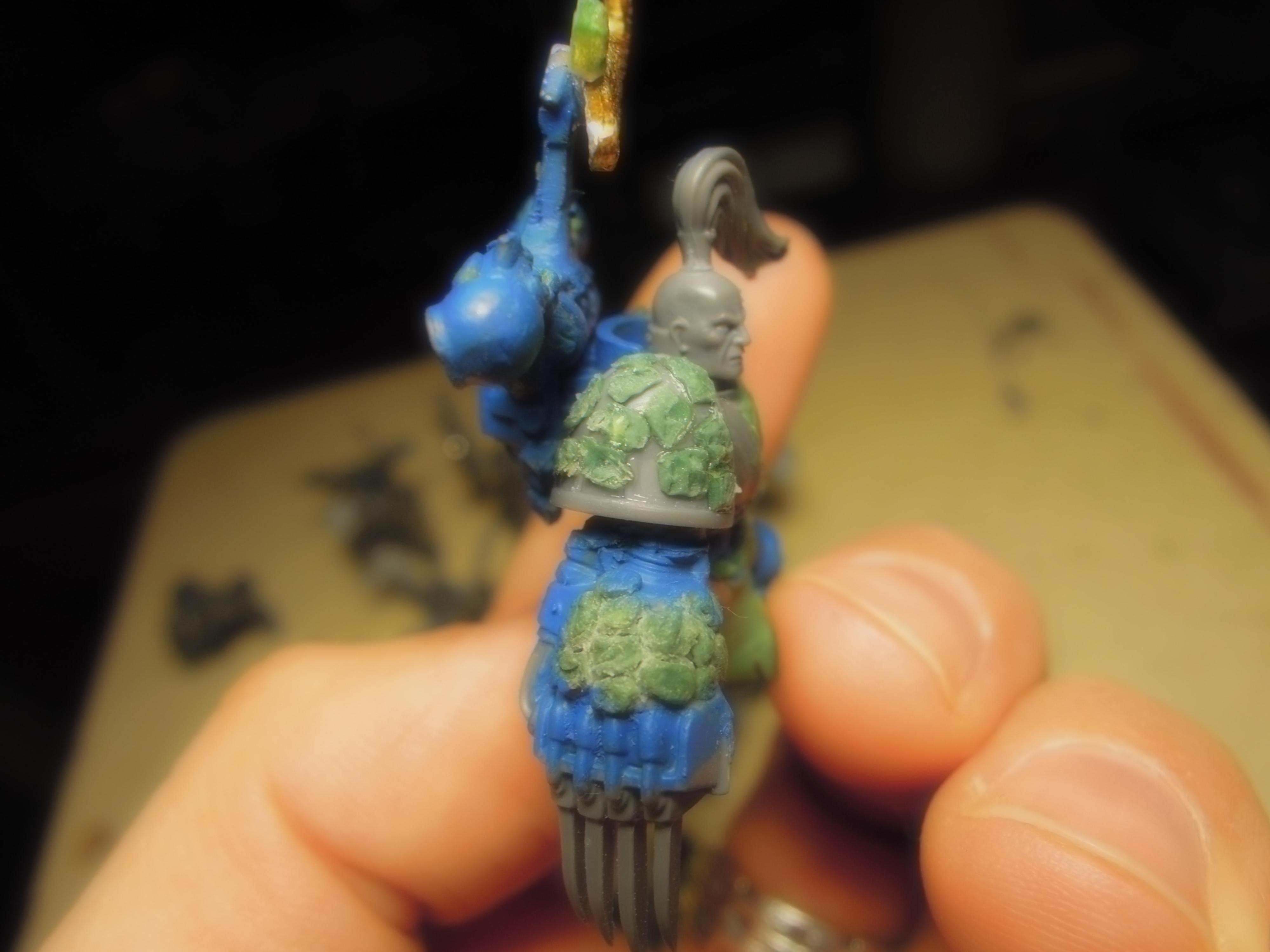 Alpha Legion, Aspiring Champion, Chaos, Chaos Space Marines, Chaos Undivided, Conversion, Greenstuff, Heresy, Heretic Astartes, Hydra Dominatus, Infantry, Kitbash, Lightning Claw, Scales, Traitor Legions, Warhammer 40,000, Work In Progress