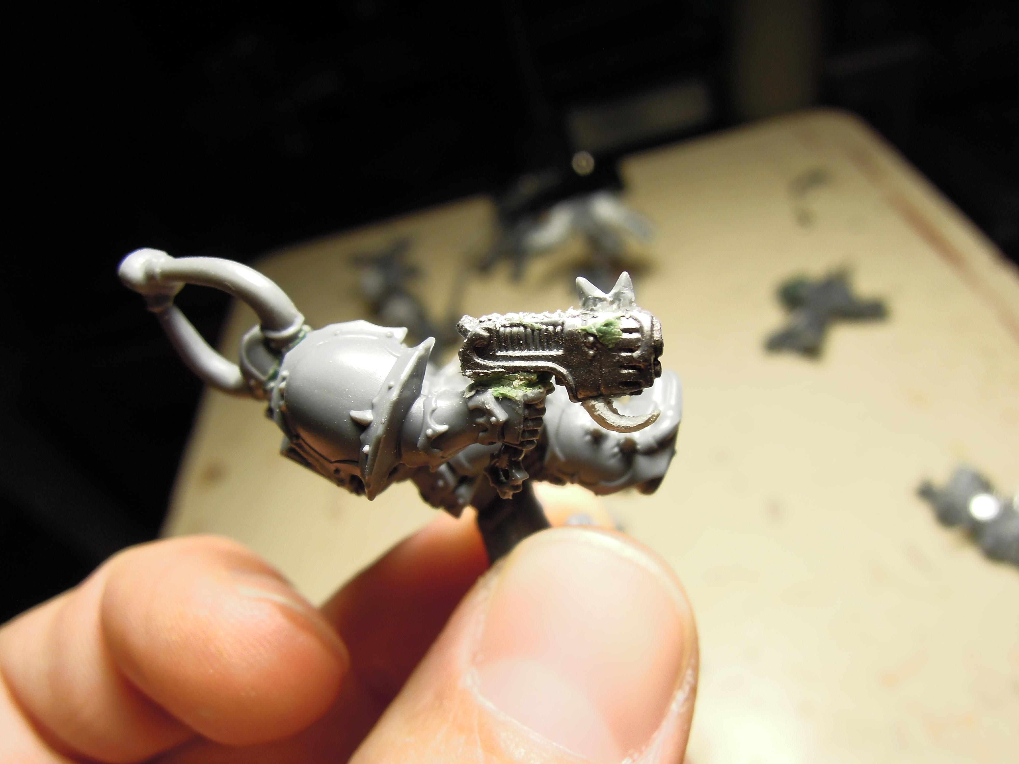 Alpha Legion, Chaos, Chaos Space Marines, Chaos Undivided, Chosen, Conversion, Dark Vengeance, Heresy, Heretic Astartes, Hydra Dominatus, Infantry, Kitbash, Plasma Pistol, Traitor Legions, Warhammer 40,000, Work In Progress
