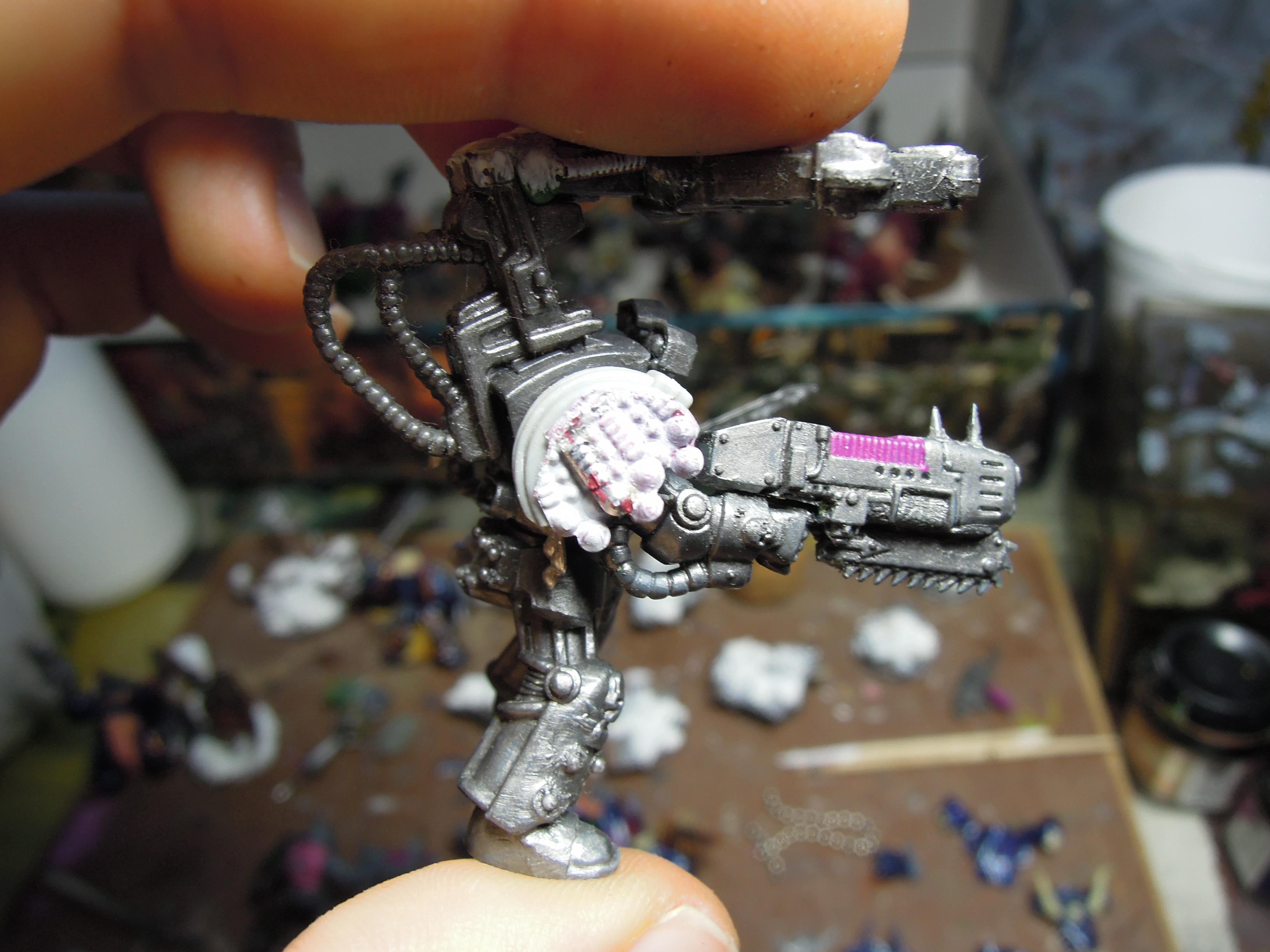 Chaos, Chaos Space Marines, Chaos Undivided, Conversion, Heresy, Heretic Astartes, Infantry, Iron Warriors, Iron Within, Iron Without!, Kitbash, Plasma Gun, Servo Arm, Terminator Armor, Traitor Legions, Warhammer 40,000, Work In Progress