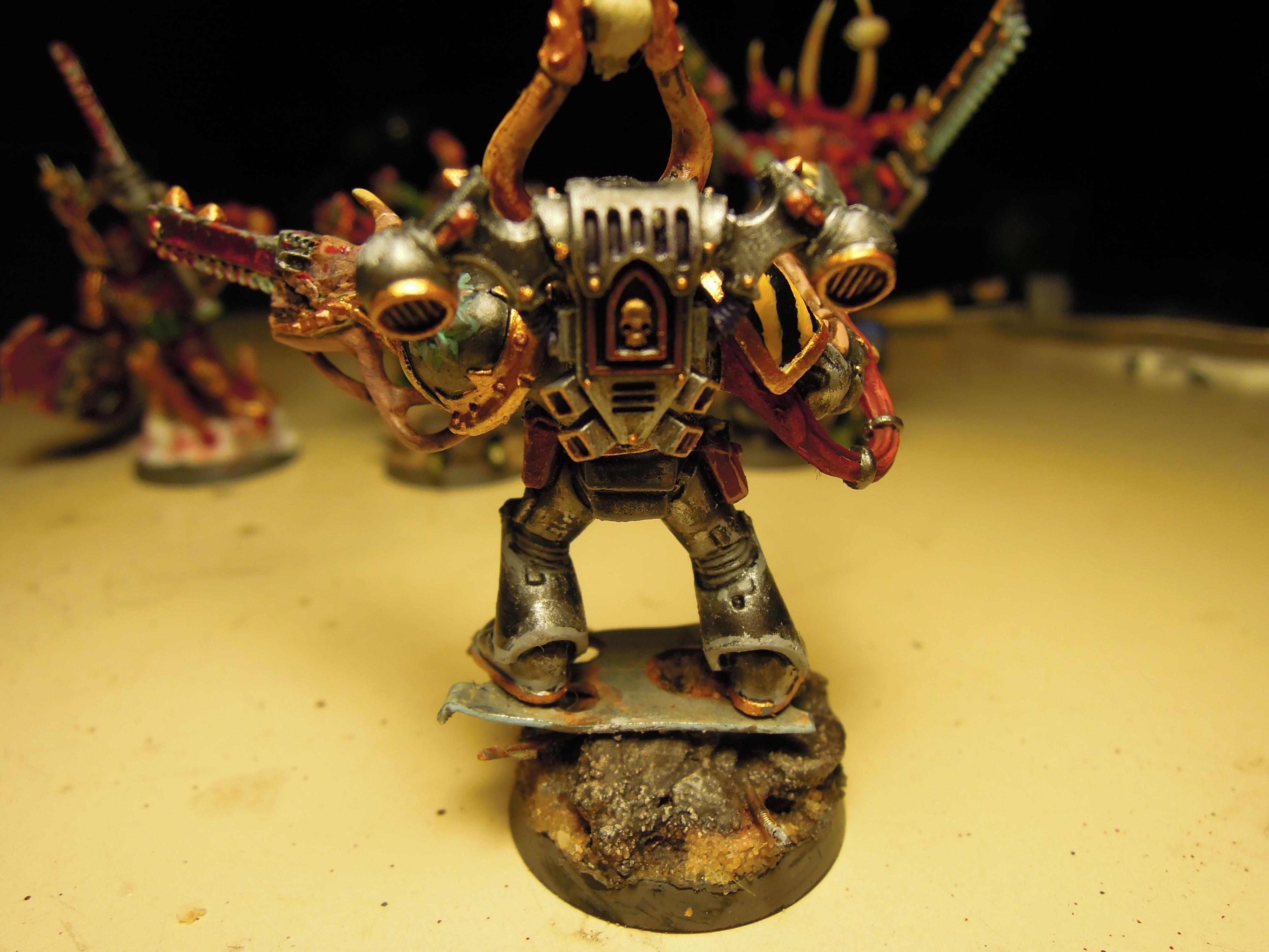 Chainsword, Chaos, Chaos Space Marines, Chaos Undivided, Conversion, Greenstuff, Hazard Stripe, Hazard Stripes, Heresy, Heretic Astartes, Infantry, Iron Warriors, Iron Within, Iron Without!, Kitbash, Possessed, Traitor Legions, Warhammer 40,000
