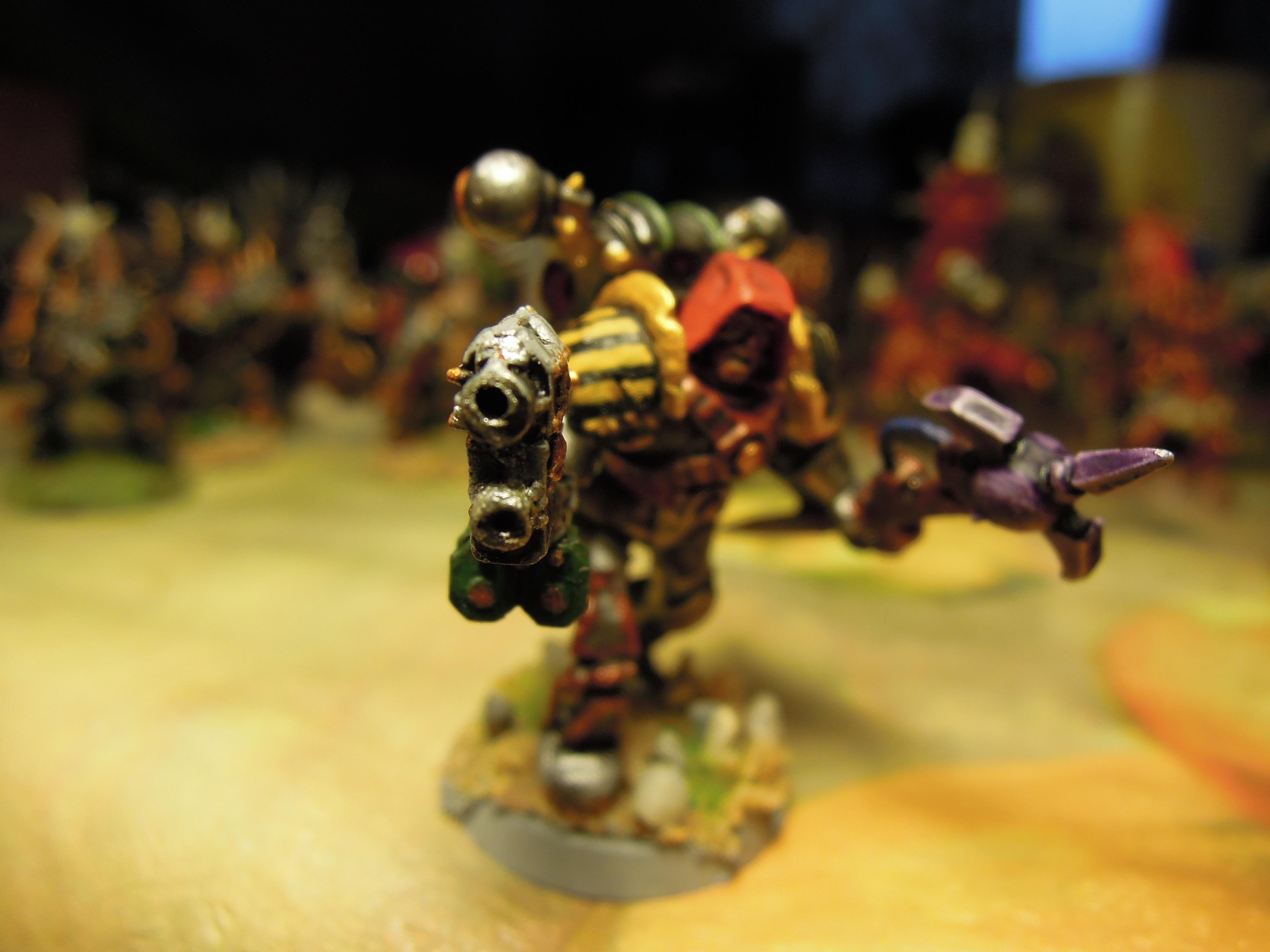 Bolter, Chaos, Chaos Space Marines, Chaos Undivided, Combi Weapon, Conversion, Hazard Stripe, Hazard Stripes, Heresy, Heretic Astartes, Hood, Infantry, Iron Warriors, Iron Within, Iron Without!, Kitbash, Power Staff, Servo Leg, Staff, Traitor Legions, Warhammer 40,000, Warsmith