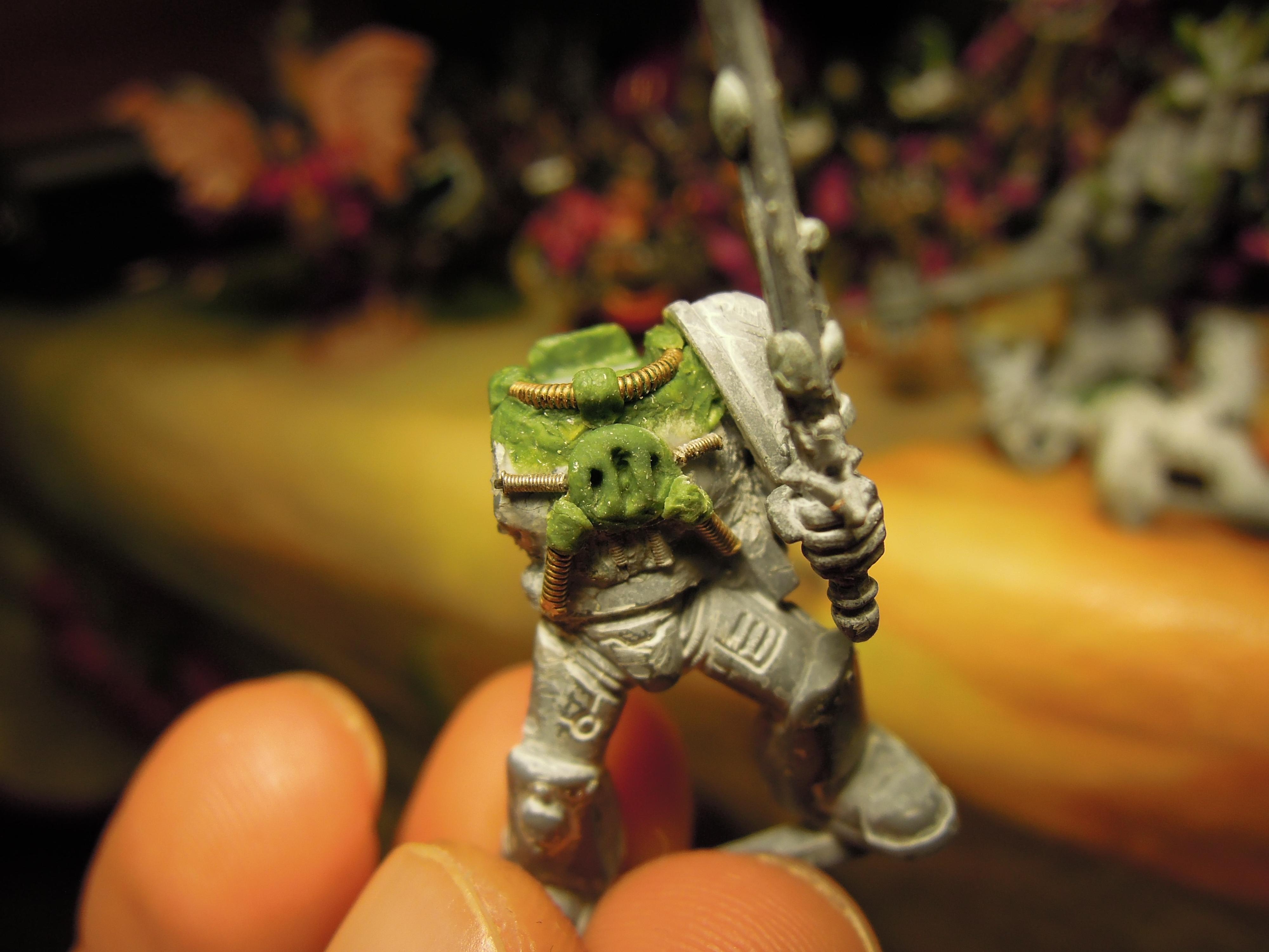 Ave Dominus Nox, Chaos, Chaos Space Marines, Chaos Undivided, Conversion, Greenstuff, Heresy, Heretic Astartes, Infantry, Kitbash, Night Lords, Sword, Traitor Legions, Warhammer 40,000, Work In Progress