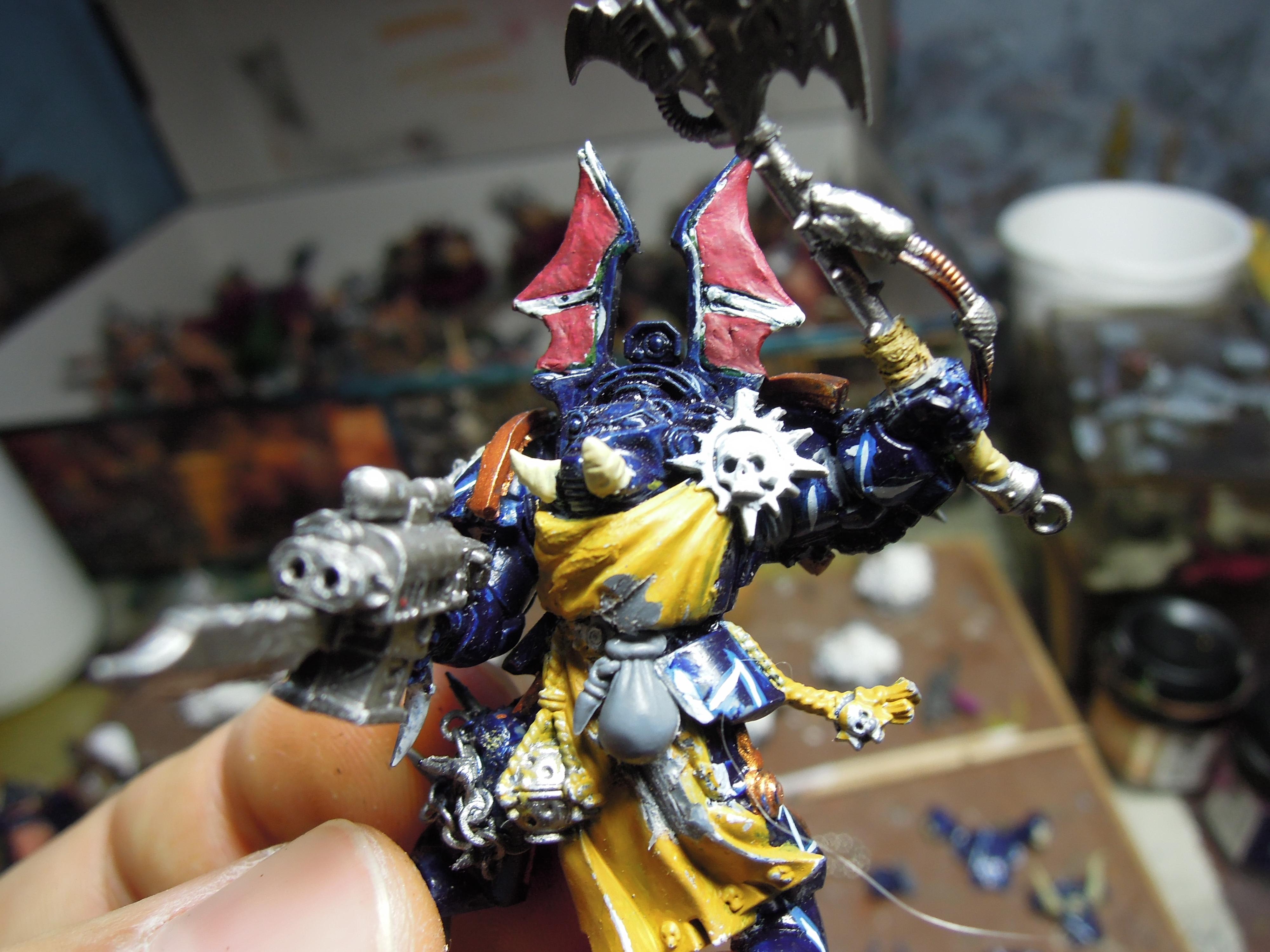 Ave Dominus Nox, Chaos, Chaos Space Marines, Chaos Undivided, Conversion, Dark Vengeance, Heresy, Heretic Astartes, Infantry, Kitbash, Night Lords, Power Axe, Terminator Armor, Traitor Legions, Warhammer 40,000, Winged, Work In Progress