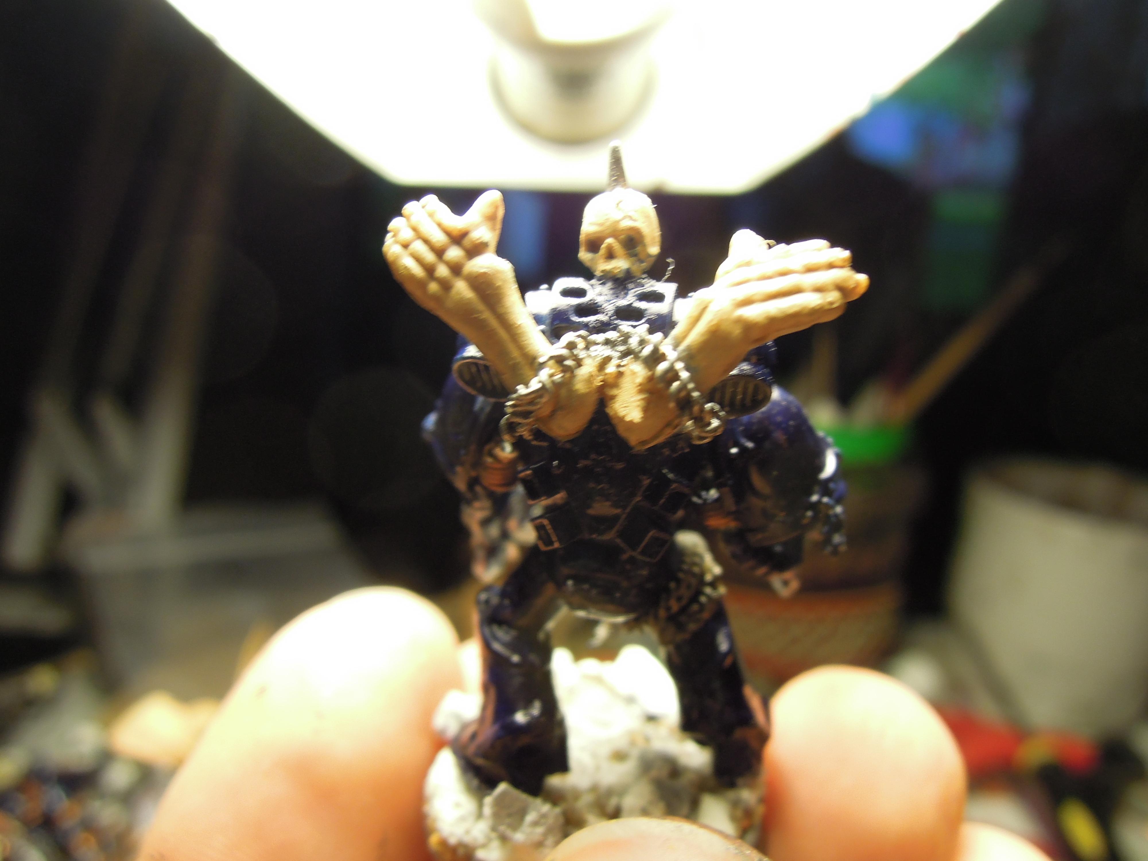 Ave Dominus Nox, Chaos, Chaos Space Marines, Chaos Undivided, Conversion, Epoxy, Heresy, Heretic Astartes, Infantry, Kitbash, Lightning Claws, Night Lords, Putty, Traitor Legions, Trophy, Warhammer 40,000, Work In Progress
