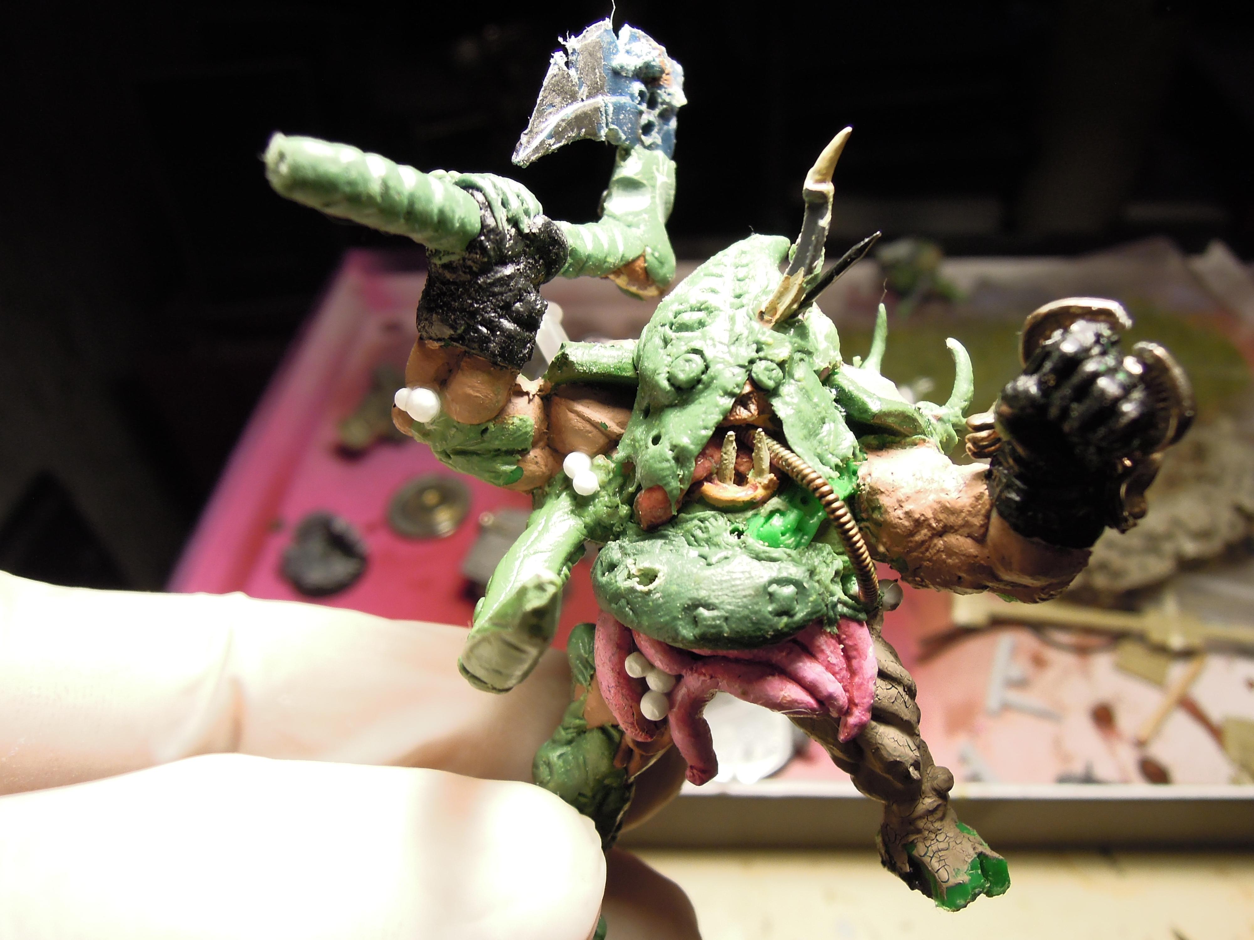 Axe, Blight, Chaos, Chaos Space Marines, Conversion, Daemon Prince, Death Guard, Decay, Disease, Guts, Heresy, Heretic Astartes, Hood, Infantry, Nurgle, Pestilence, Plague, Plague Marines, Poleaxe, Rot, Scratch Build, Technolog, Traitor Legions, Warhammer 40,000, Work In Progress