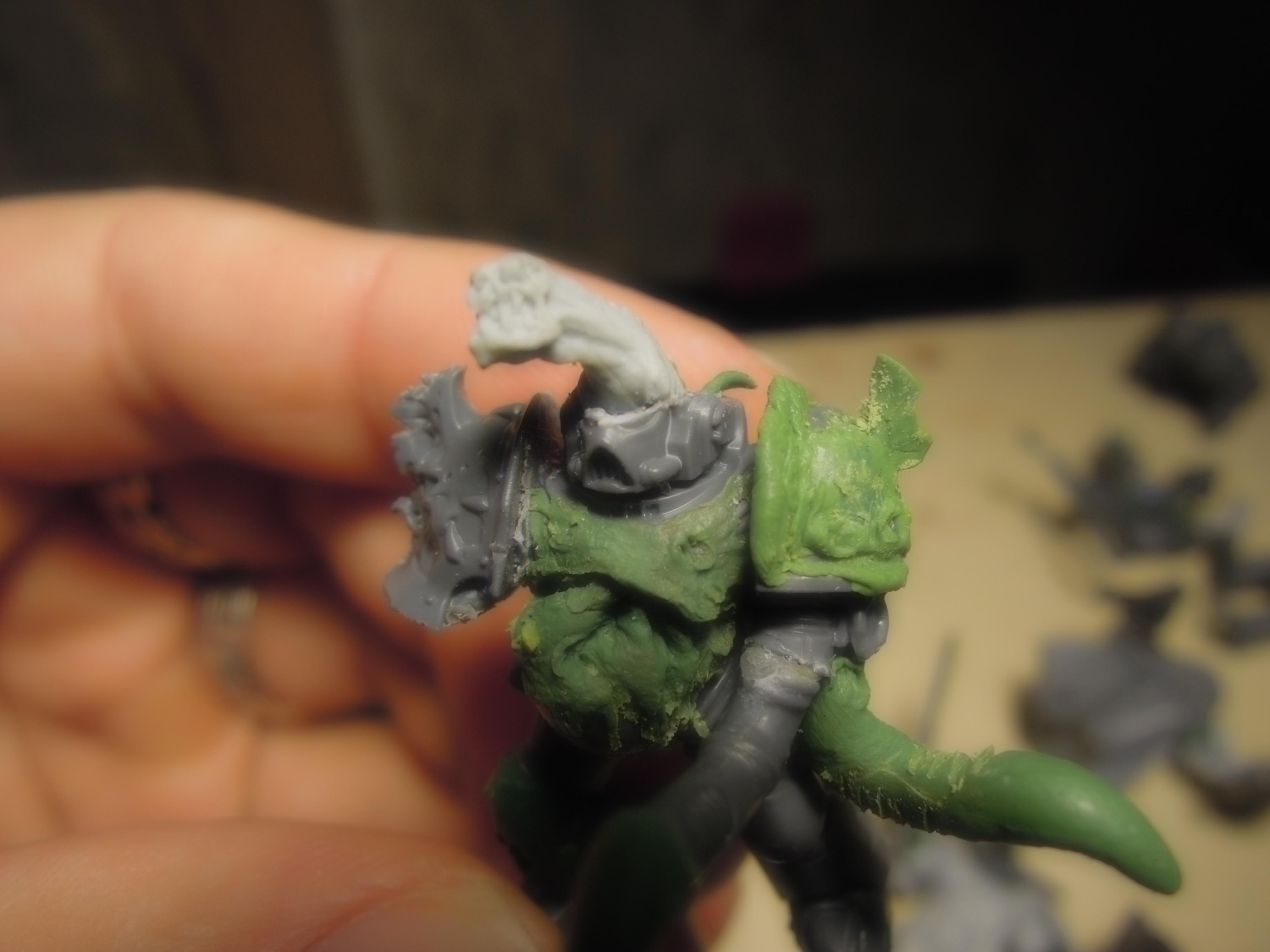 Blight, Chaos, Chaos Space Marines, Conversion, Death Guard, Decay, Disease, Heresy, Heretic Astartes, Infantry, Nurgle, Pestilence, Plague, Plague Marines, Possessed, Rot, Tentacle, Traitor Legions, Warhammer 40,000, Work In Progress