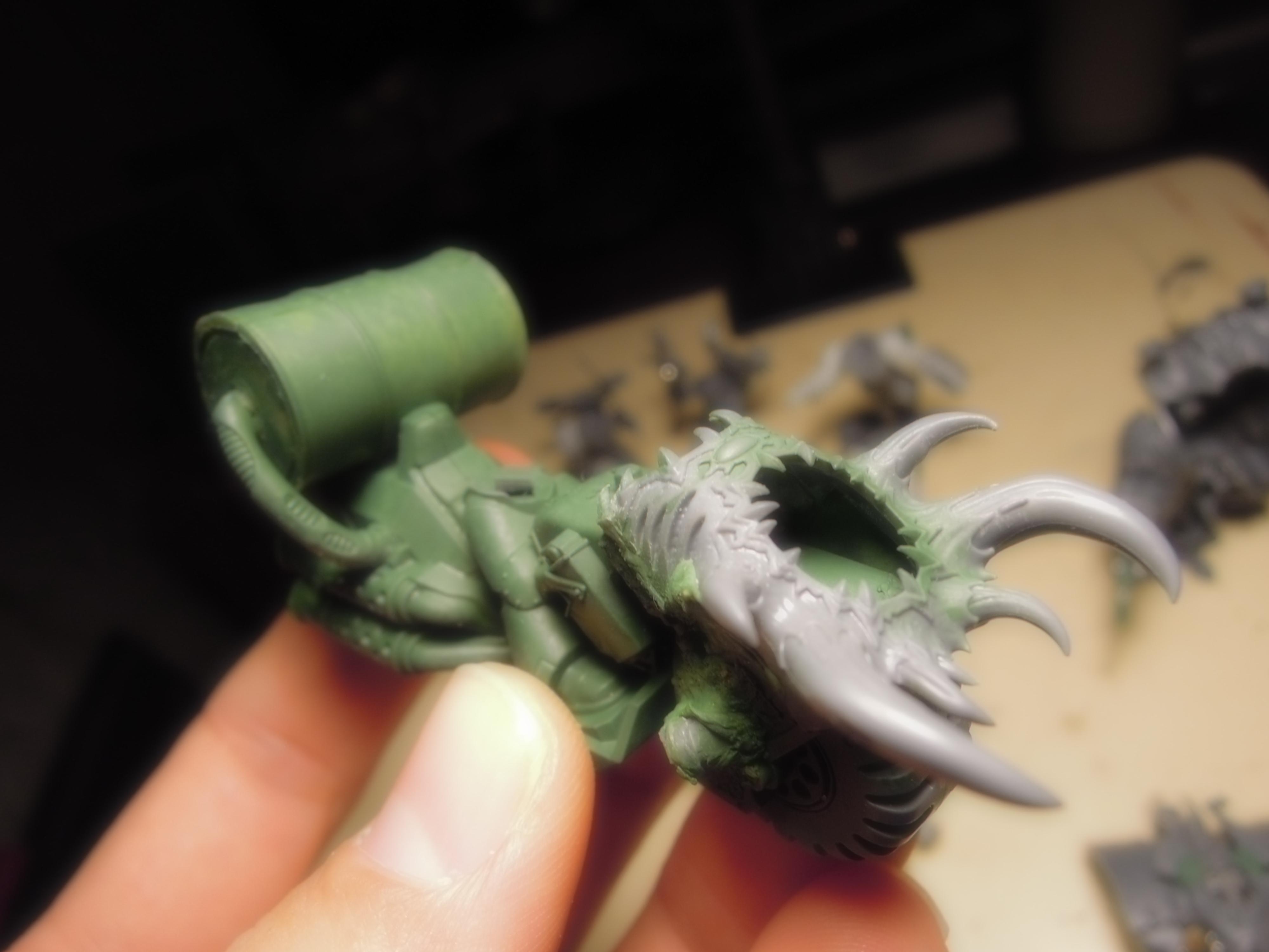 Barrel, Bike, Blight, Chaos, Chaos Space Marines, Conversion, Dark Vengeance, Death Guard, Decay, Disease, Fast Attack, Heresy, Heretic Astartes, Infantry, Nurgle, Pestilence, Plague, Plague Marines, Plague Spewer, Rot, Traitor Legions, Warhammer 40,000, Work In Progress