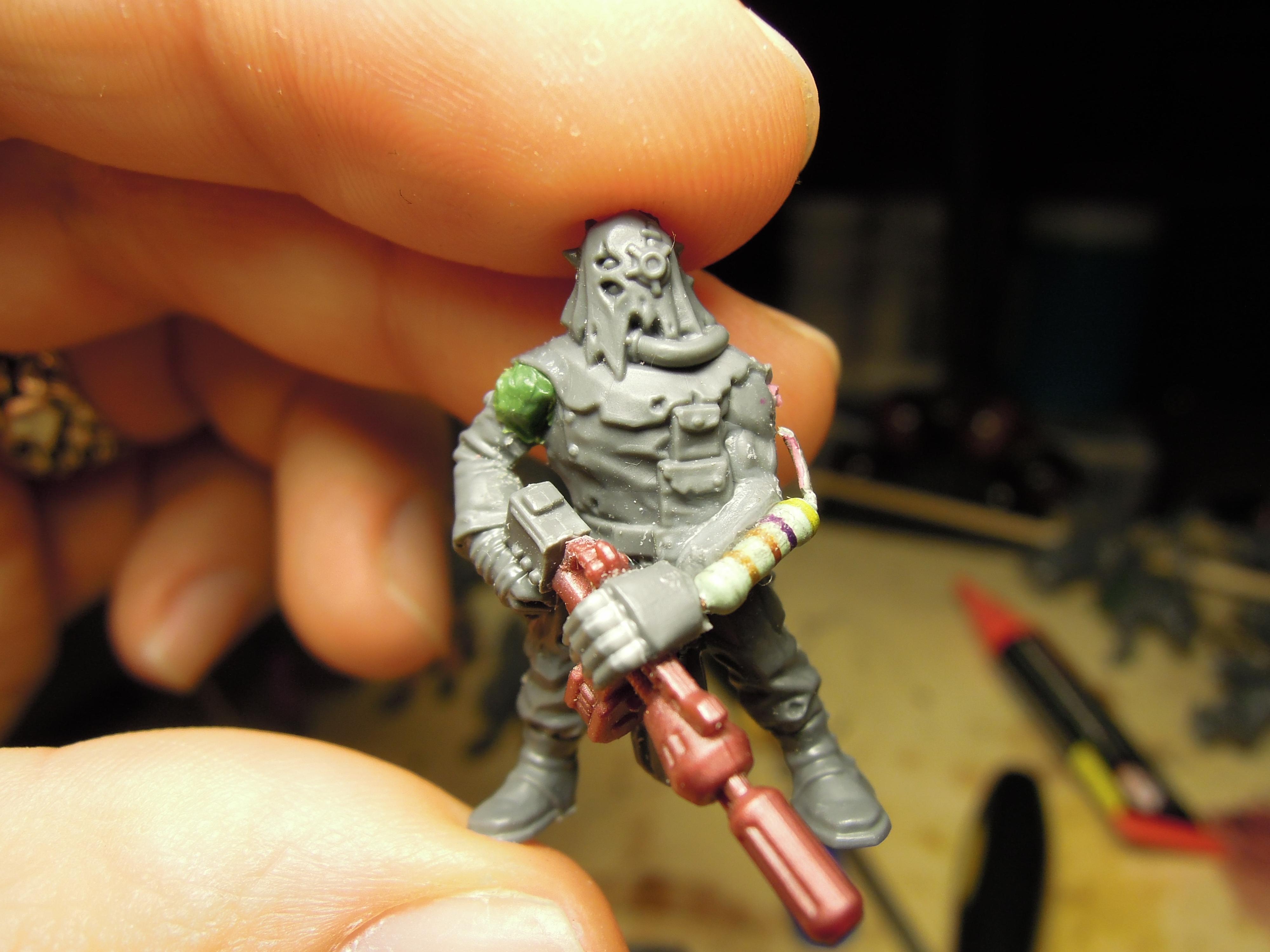Autogun, Chaos, Chaos Cultists, Conversion, Cult, Cultists, Dark Vengeance, Heresy, Heretics, Infantry, Kitbash, Lost And The Damned, Regiment, Renegade, Tzeentch, Warhammer 40,000, Work In Progress