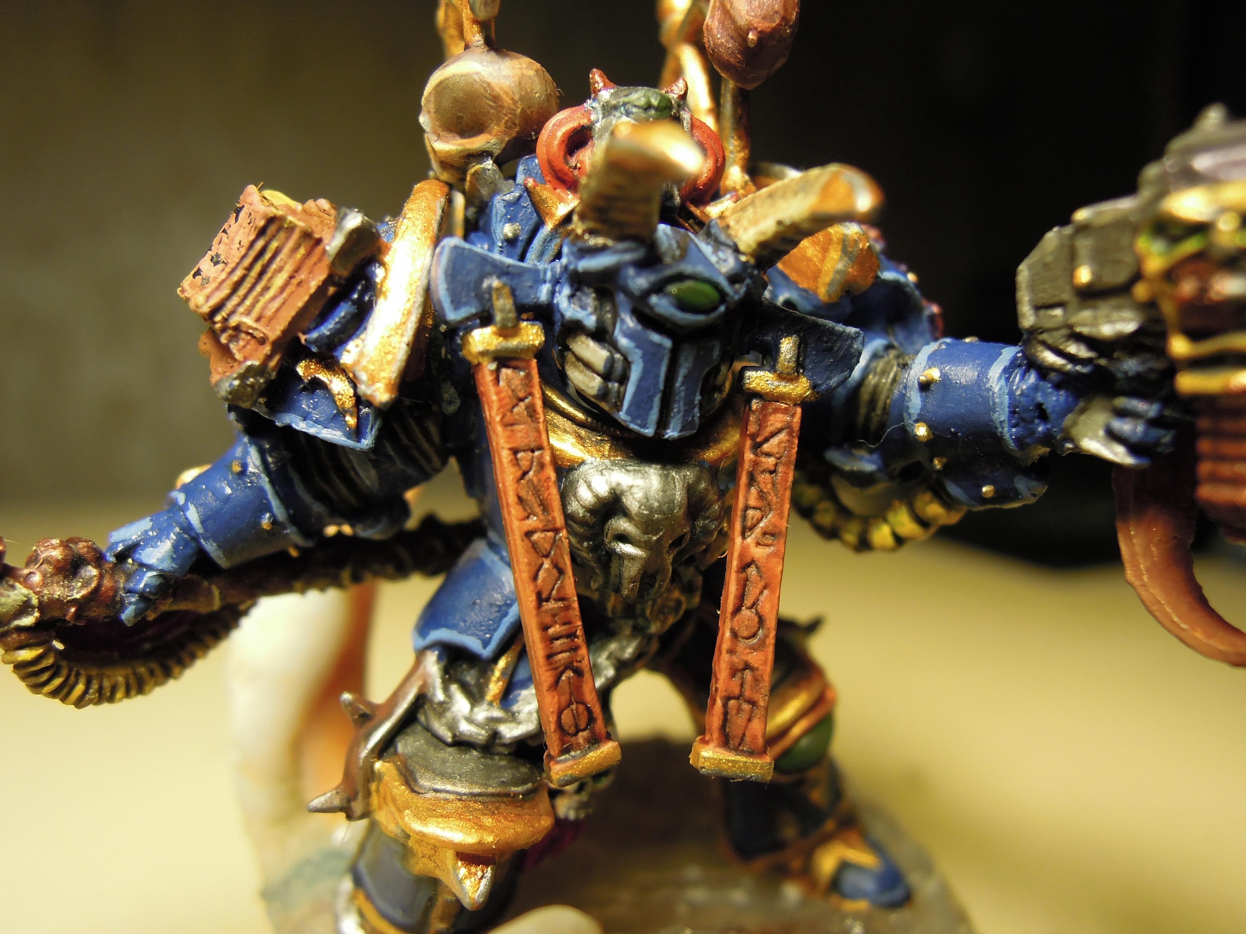 All Is Dust, Chaos, Chaos Space Marines, Conversion, Finecast, Force Staff, Heresy, Heretic Astartes, Infantry, Sorcerer, Storm Bolter, Terminator Armor, Thousand Sons, Traitor Legions, Tzeentch, Warhammer 40,000