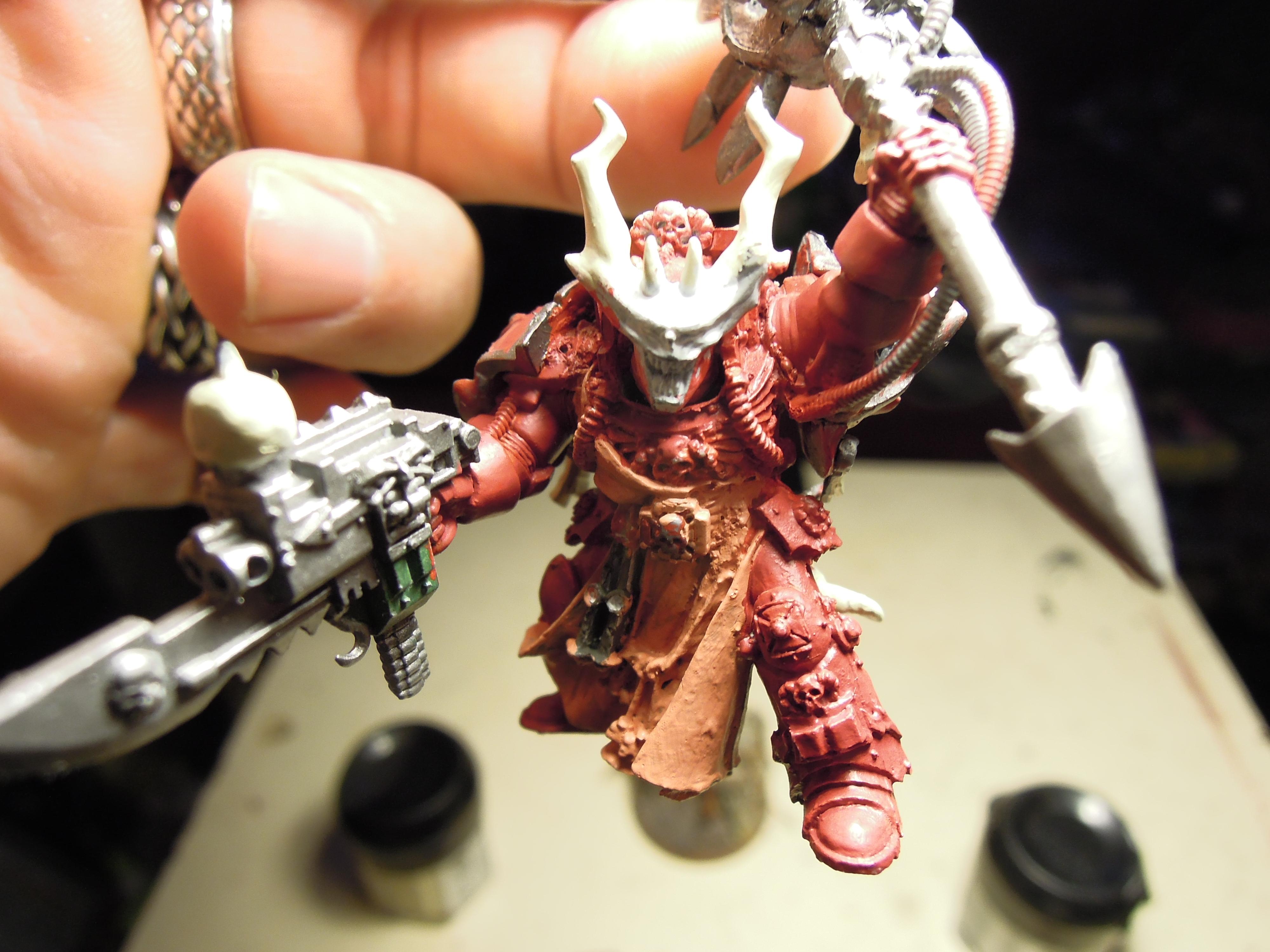 Accursed Crozius, Chaos, Chaos Space Marines, Chaos Undivided, Conversion, Dark Apostle, Finecast, Heresy, Heretic Astartes, Infantry, Terminator Armor, Traitor Legions, Warhammer 40,000, Word Bearers, Work In Progress