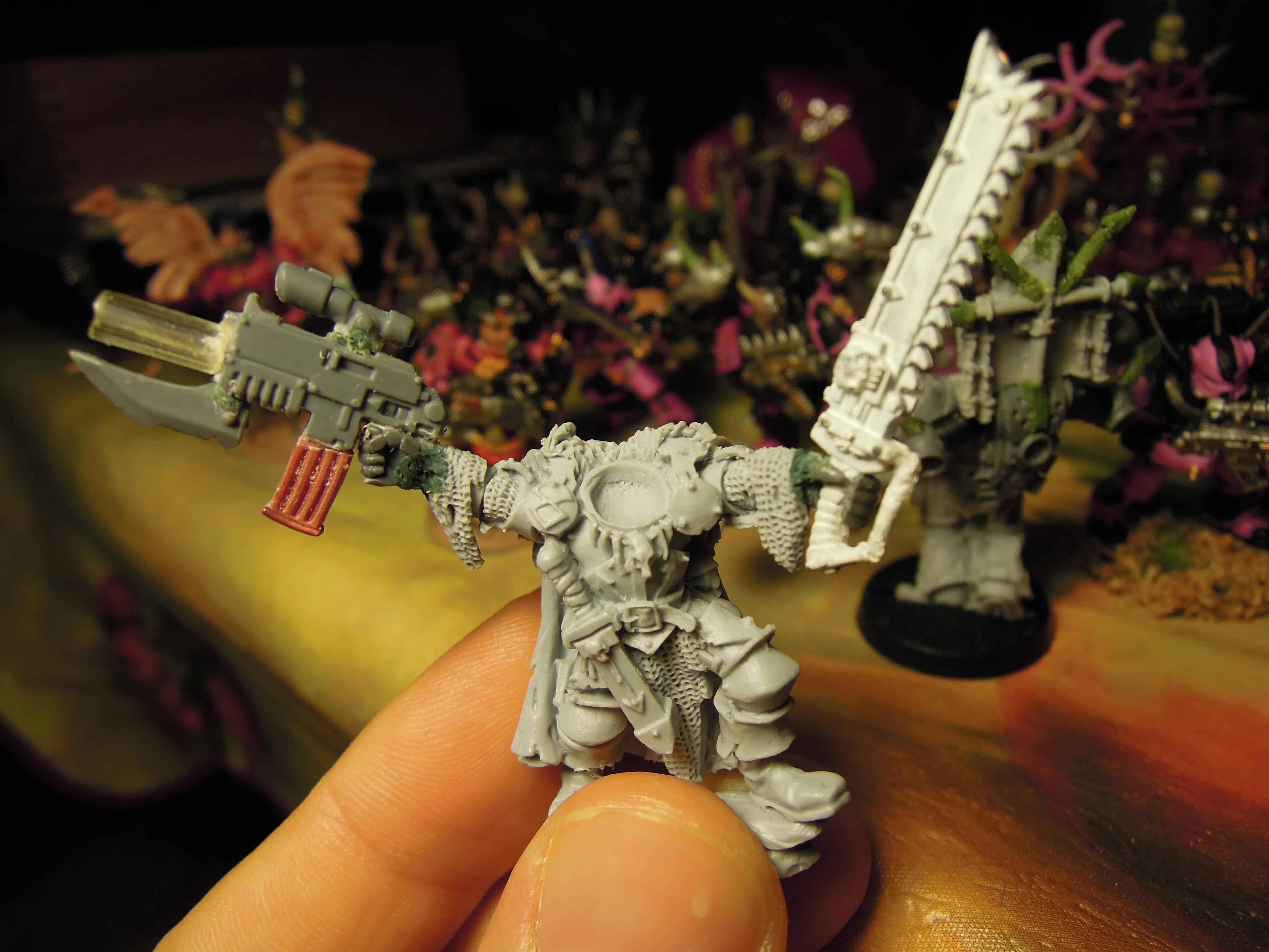 Bolter, Chainsword, Chaos, Chaos Space Marines, Chaos Undivided, Conversion, Finecast, Heresy, Heretic Astartes, Infantry, Traitor Legions, Warhammer 40,000, Word Bearers, Work In Progress