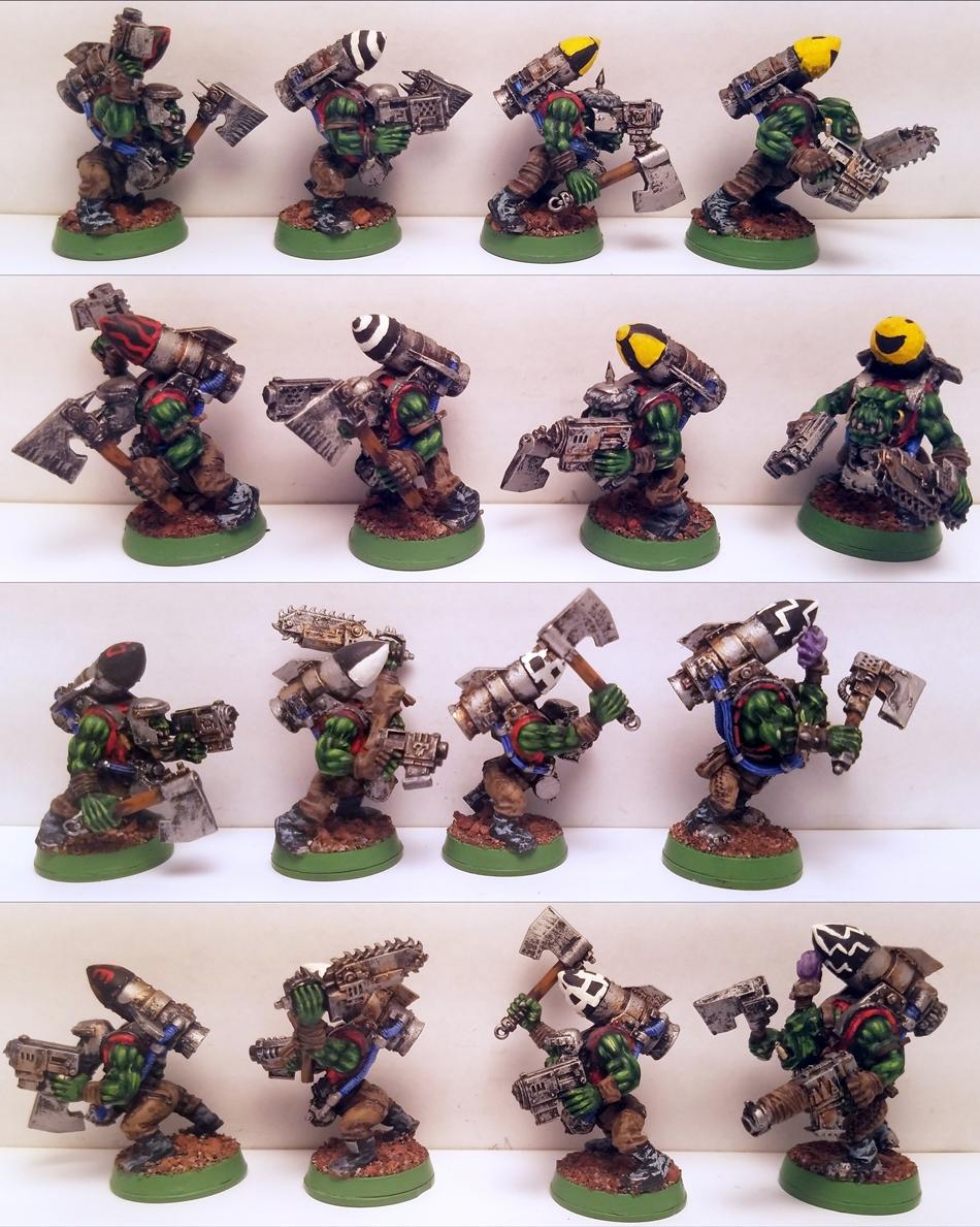 Orks, Painted, Stormboys, Stormboyz, Warhammer 40,000