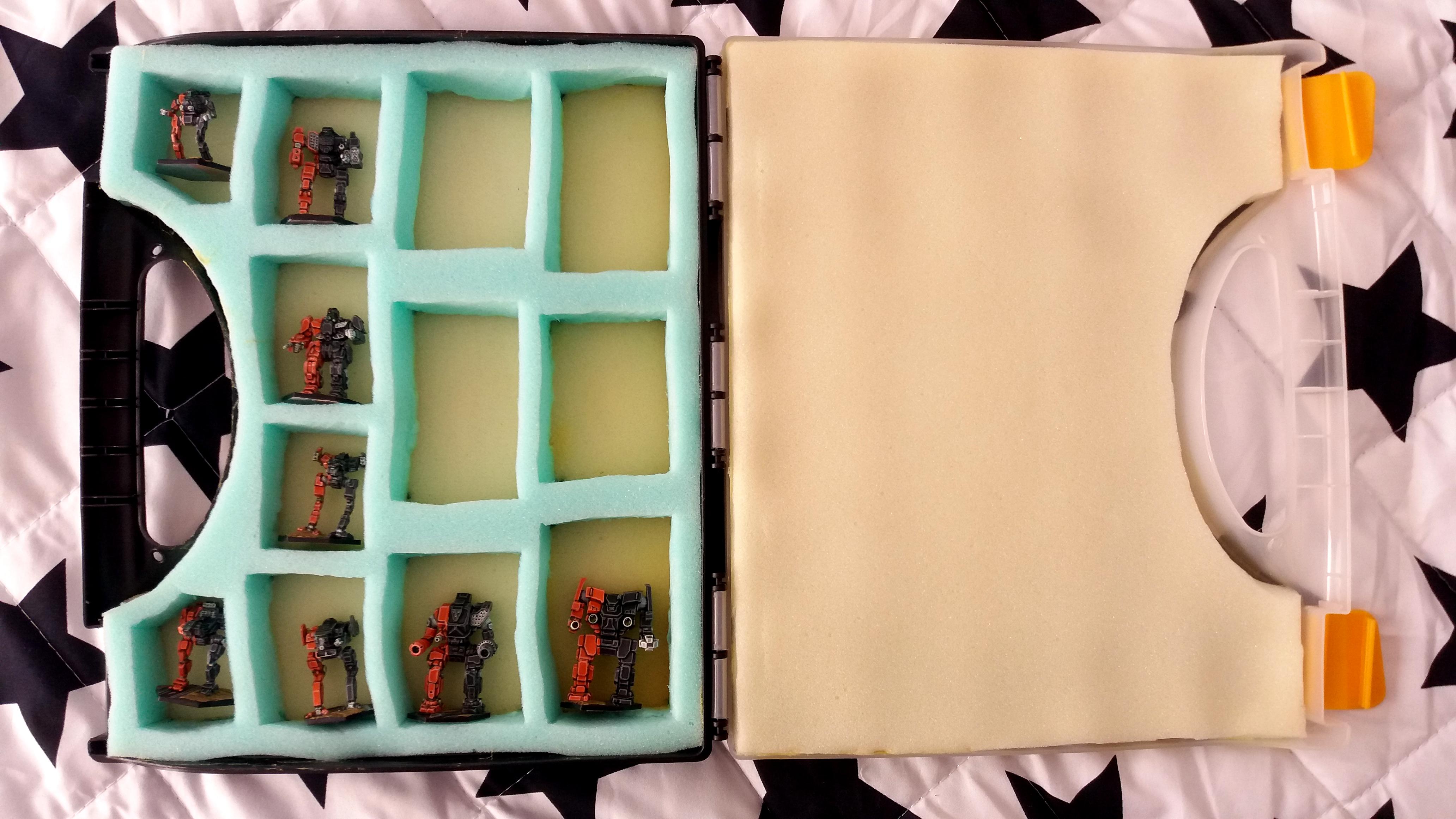 Awesome, Battlemech, Battletech, Carrying Case, Cicada, Jenner, Locust, Mech, Mechwarrior, Orion, Spider, Trebuchet, Wolverine