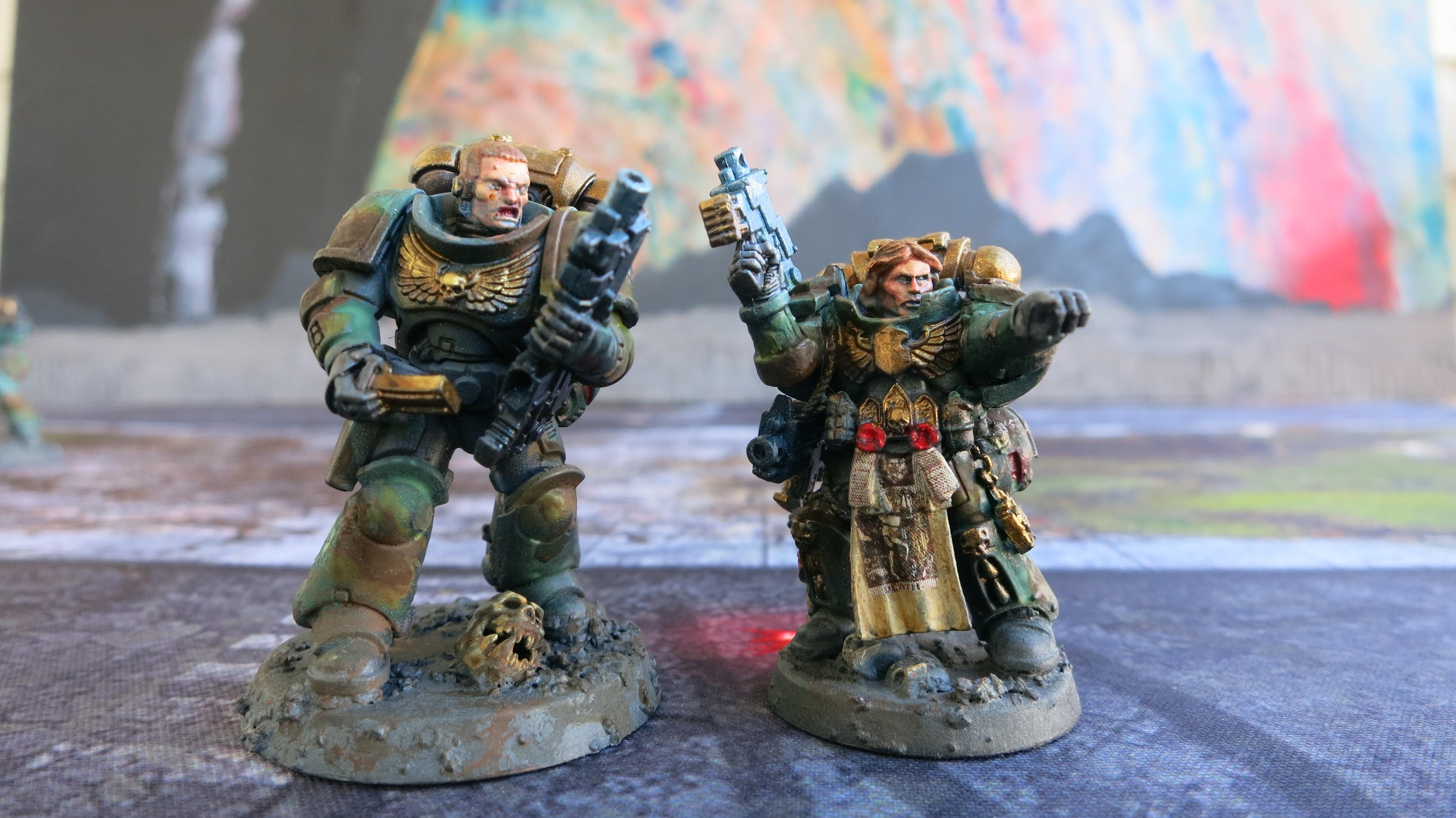 Primaris and Regular Space Marine Side By Side
