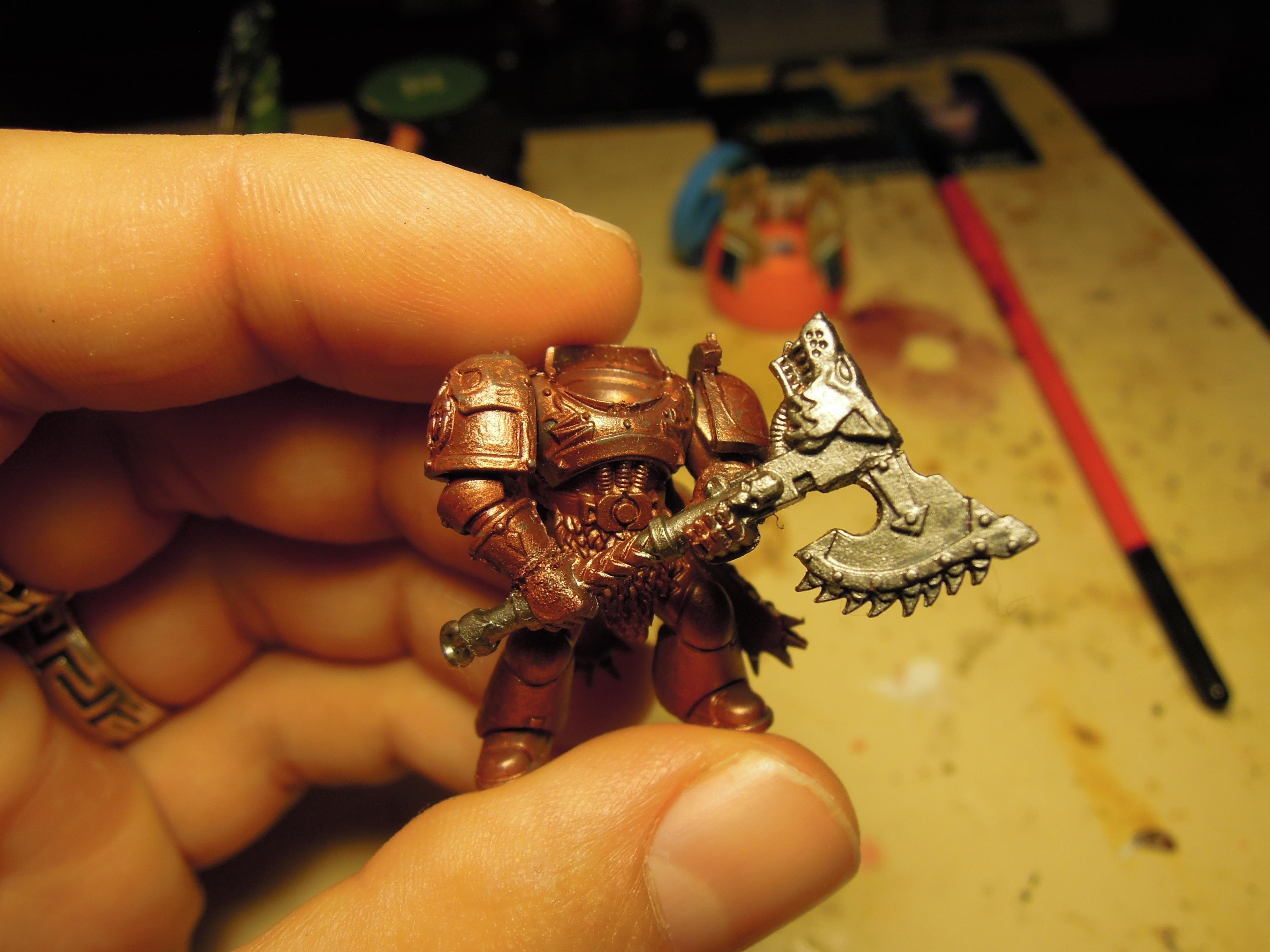 Berserk, Berserkers, Berzerker, Blood For The Blood God, Blood Wolves, Chain Axe, Chainaxe, Chaos, Chaos Space Marines, Conversion, Heresy, Heretic Astartes, Infantry, Khorne, Khorne Wolves, Kitbash, Renegade, Skulls For Skull Throne, Space Wolves, Traitor, Traitor Legions, Warhammer 40,000, Work In Progress