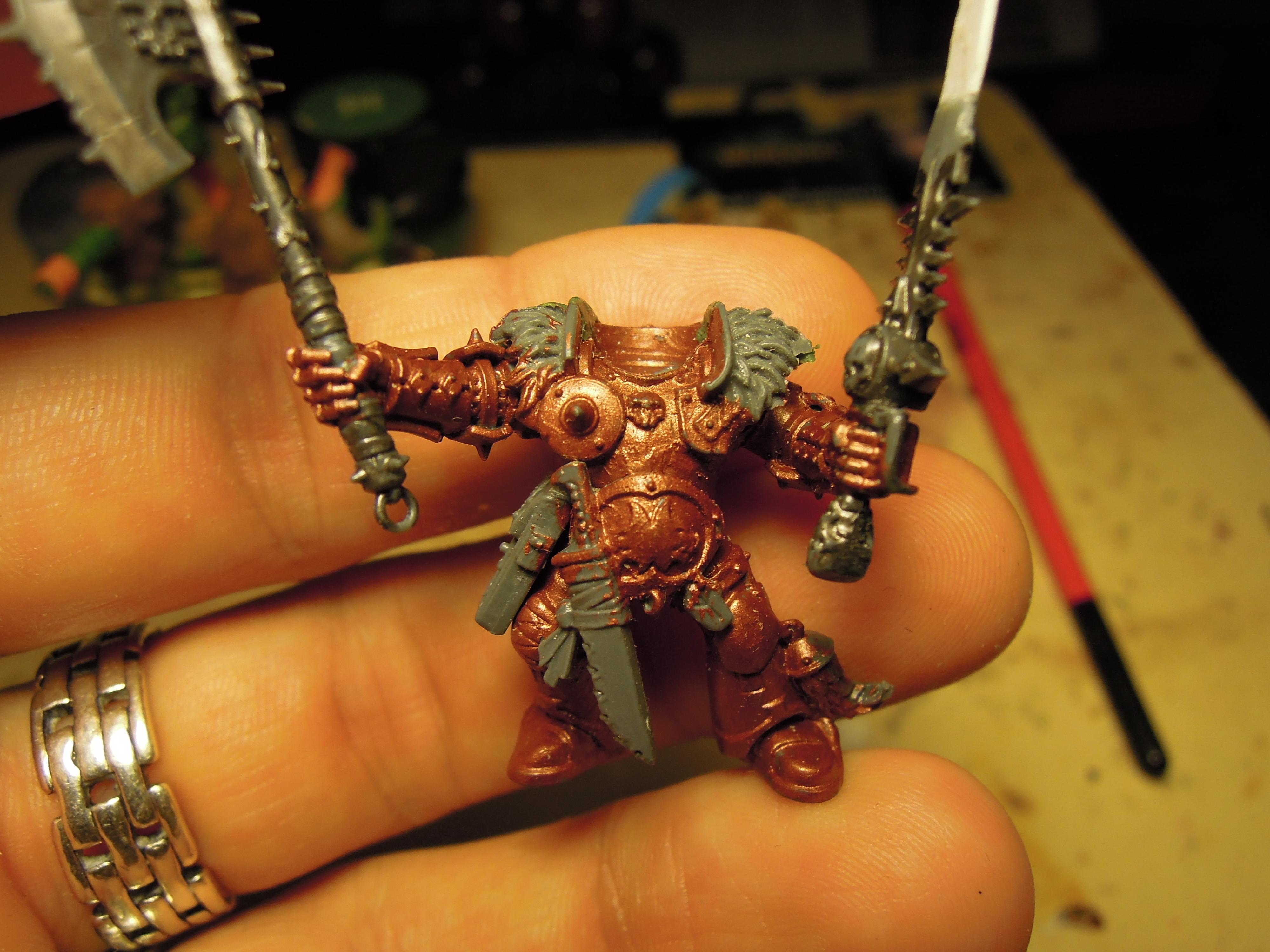 Axe, Berserk, Berserkers, Berzerker, Blood For The Blood God, Blood Wolves, Chaos, Chaos Space Marines, Conversion, Heresy, Heretic Astartes, Infantry, Khorne, Khorne Bloodbound, Khorne Wolves, Kitbash, Renegade, Skulls For Skull Throne, Space Wolves, Sword, Traitor, Traitor Legions, Warhammer 40,000, Work In Progress