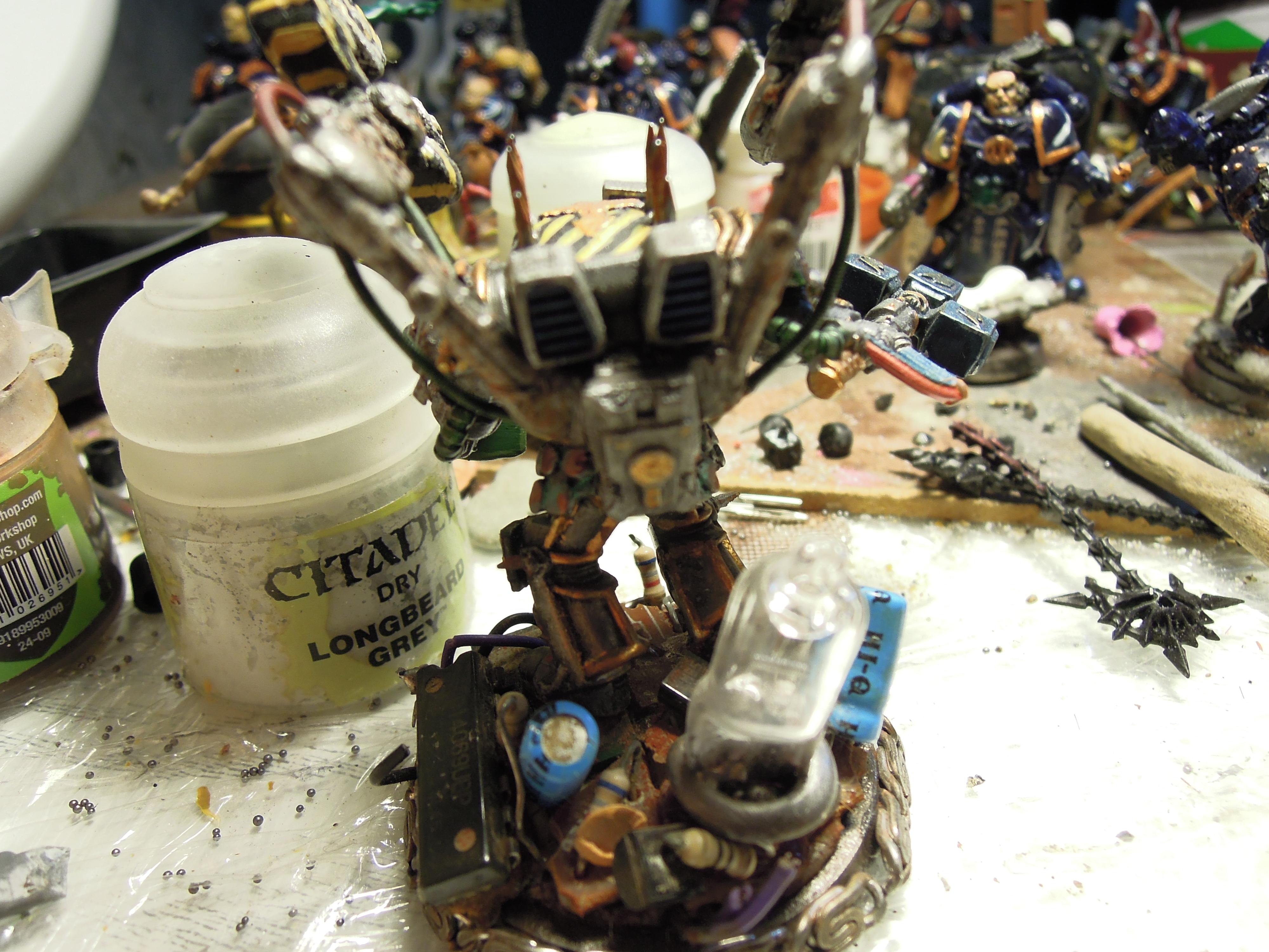 Blurred Photo, Chaos, Chaos Space Marines, Chaos Undivided, Conversion, Hazard Stripe, Hazard Stripes, Heresy, Heretic Astartes, Infantry, Iron Warriors, Iron Within, Iron Without!, Kitbash, Scratch Build, Servo Arm, Terminator Armor, Traitor Legions, Warhammer 40,000, Warsmith