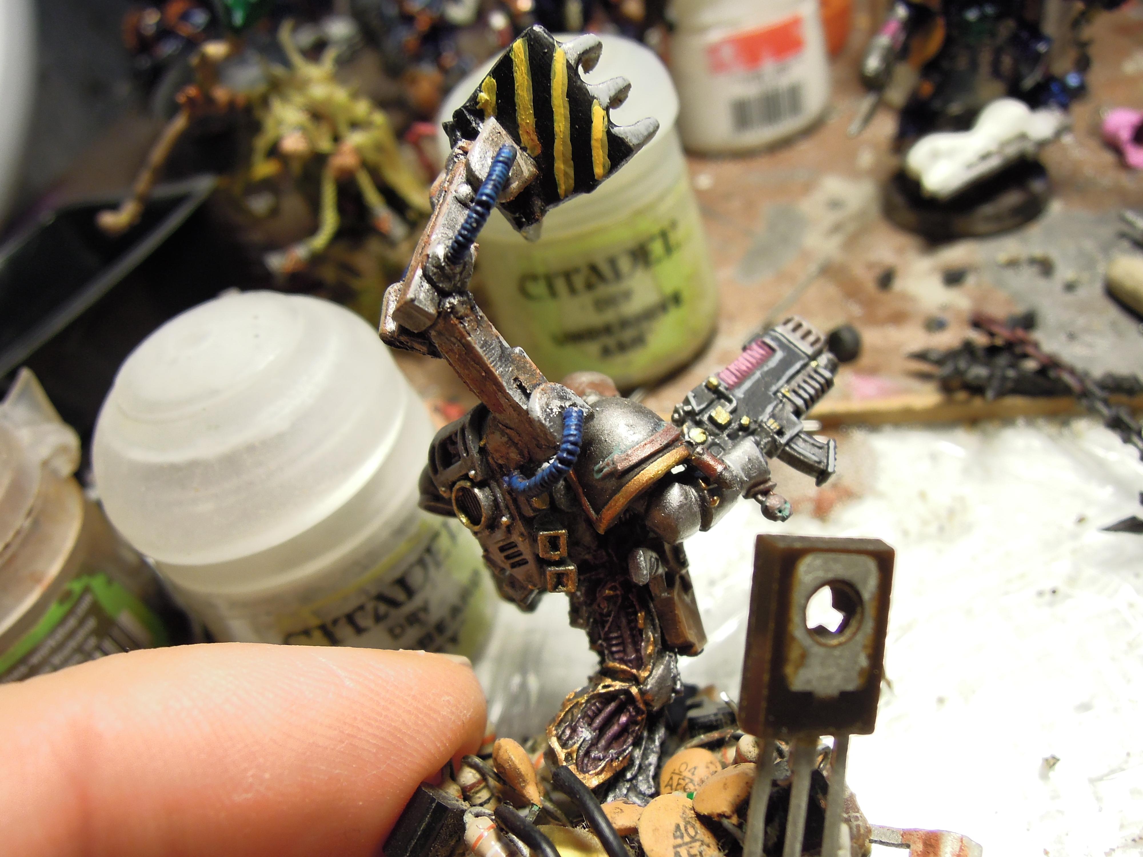 Chaos, Chaos Space Marines, Chaos Undivided, Combi Weapon, Conversion, Hazard Stripe, Hazard Stripes, Heresy, Heretic Astartes, Huron Blackheart, Infantry, Iron Warriors, Iron Within, Iron Without!, Kitbash, Scratch Build, Servo Arm, Traitor Legions, Warhammer 40,000
