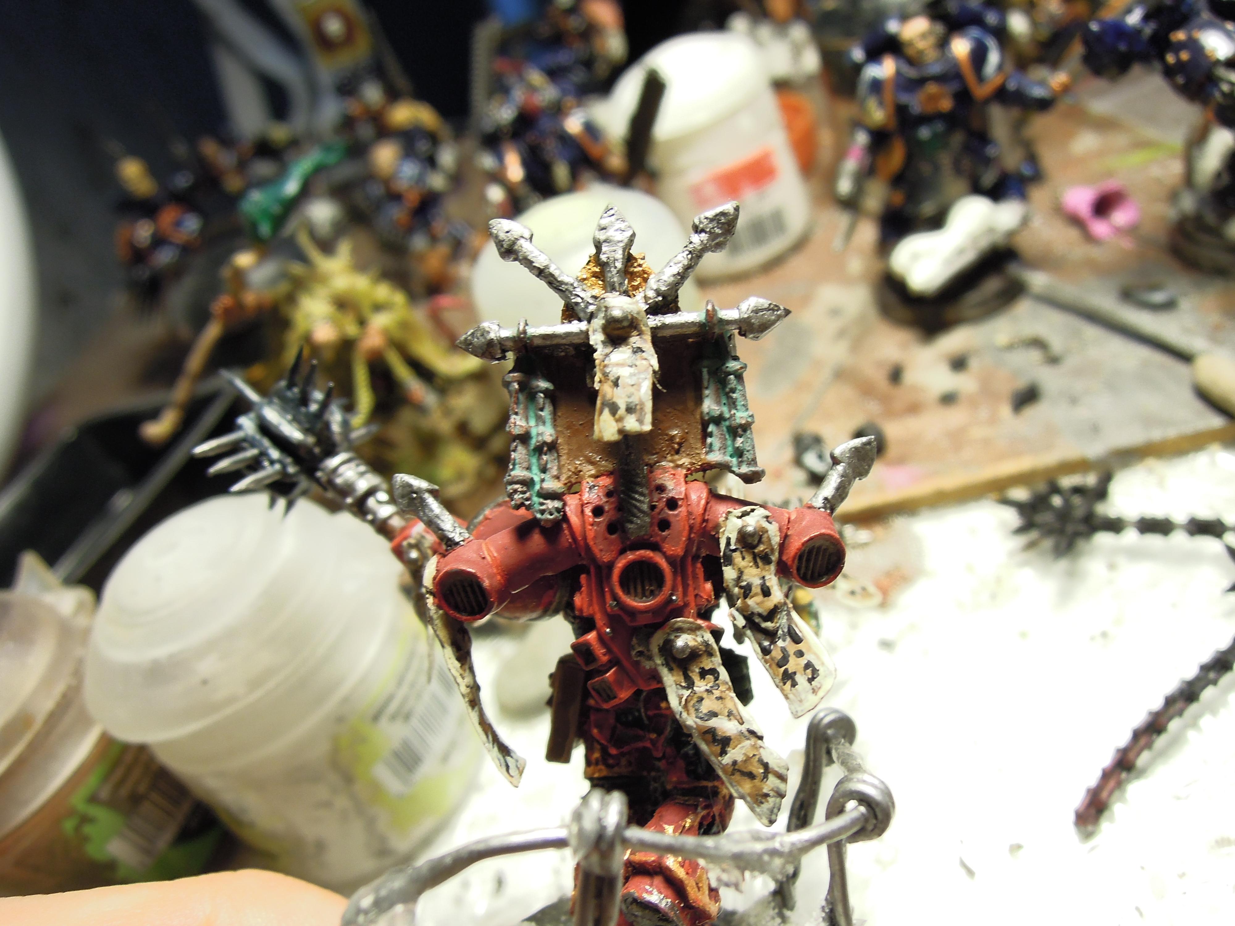 Accursed Crozius, Banner, Chaos, Chaos Space Marines, Chaos Undivided, Conversion, Dark Apostle, Finecast, Greenstuff, Heresy, Heretic Astartes, Huron Blackheart, Infantry, Traitor Legions, Warhammer 40,000, Word Bearers