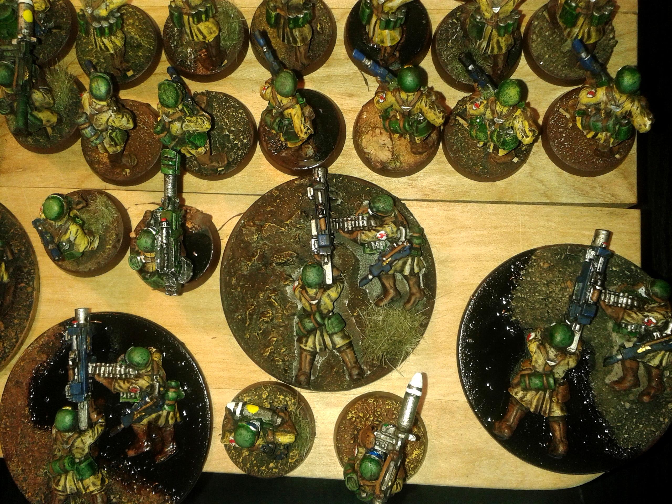 Astra Militarum, Commissar, Heavy Bolter, Heavy Weapons Team, Imperial Guard, Lascannon, Missile Launcher, Necromunda, Rapier, Steel Legion