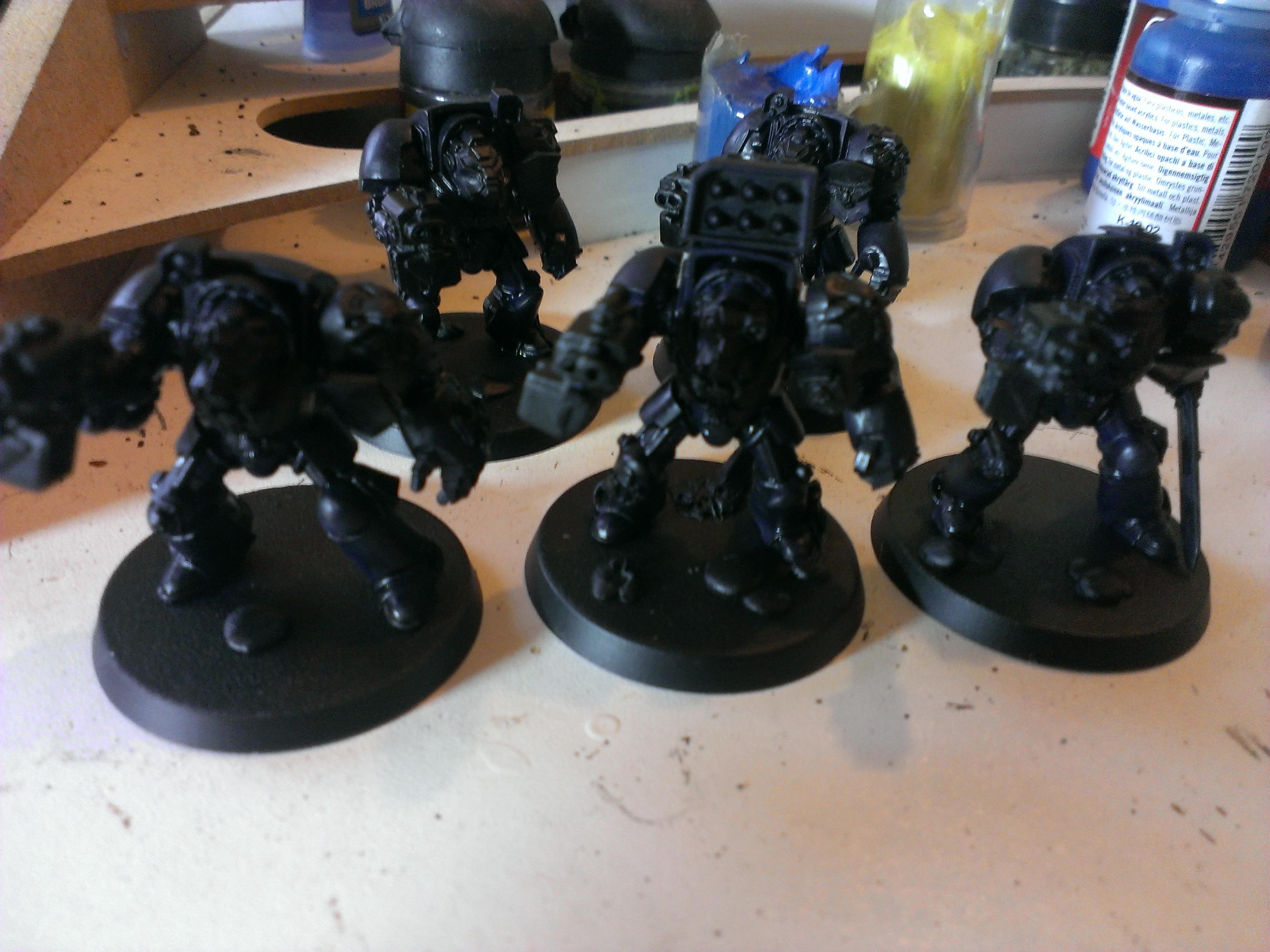 Space Marines, Terminator Armor, Ultramarines, Work In Progress