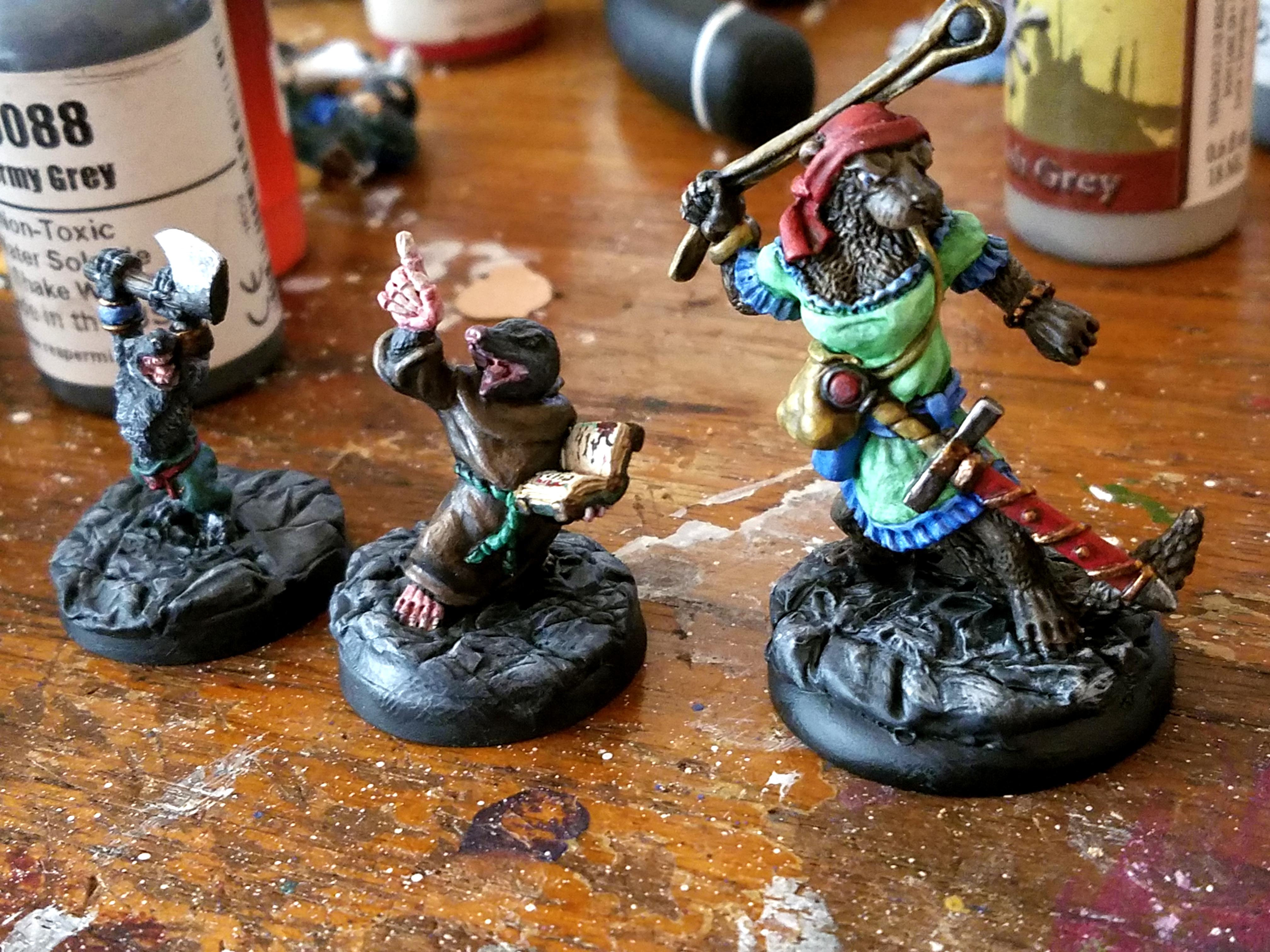 Adventurers, Drybrush, Furry, Greenstuff Base, Oathsworn