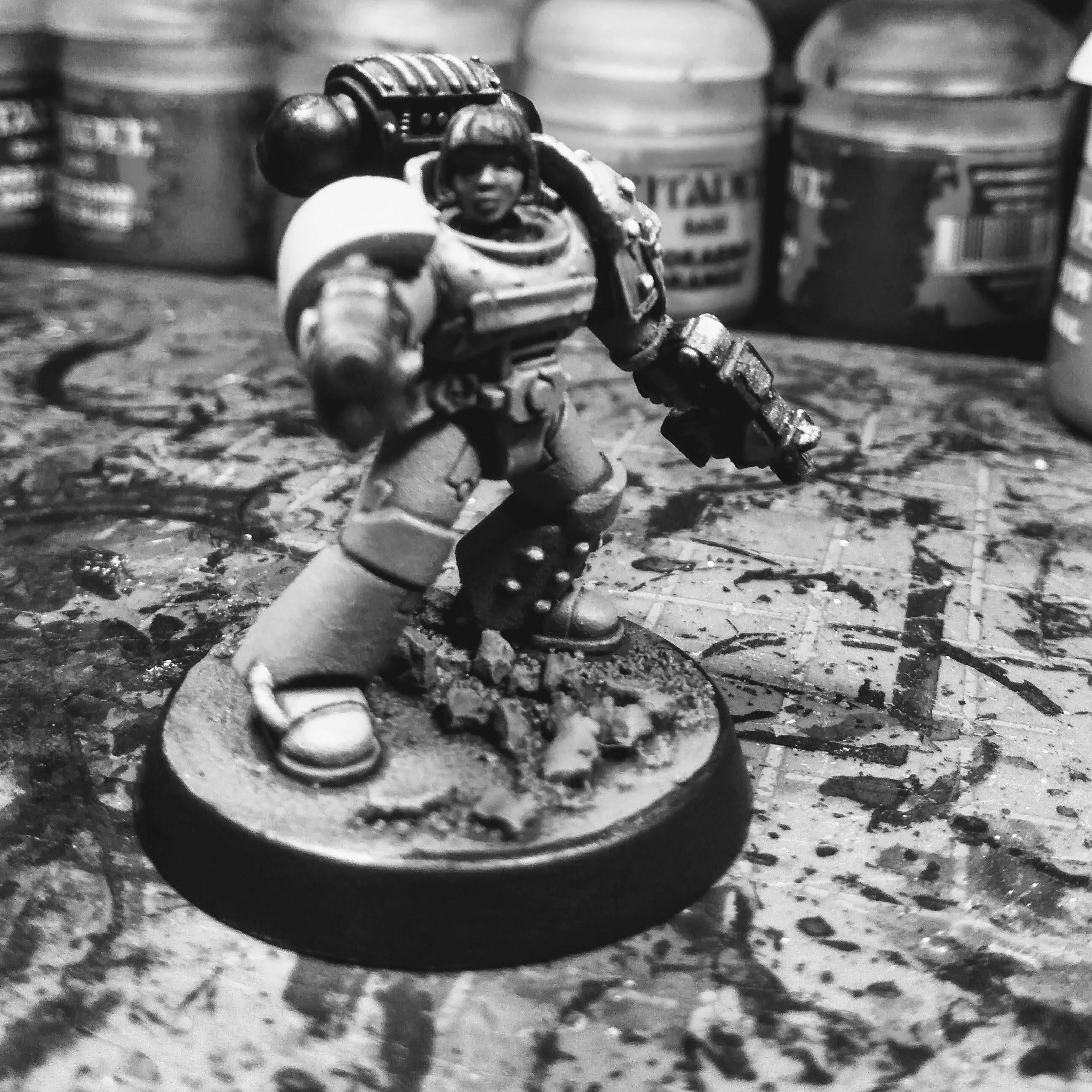 Black And White, Command, Gunslinger, Lieutenant, Mantis Warriors, Space Marines