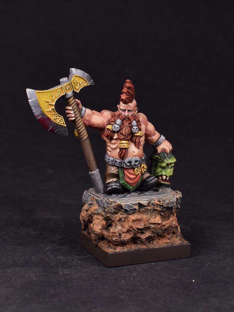 Chieftain, Scibor Miniatures, Wild Dwarf