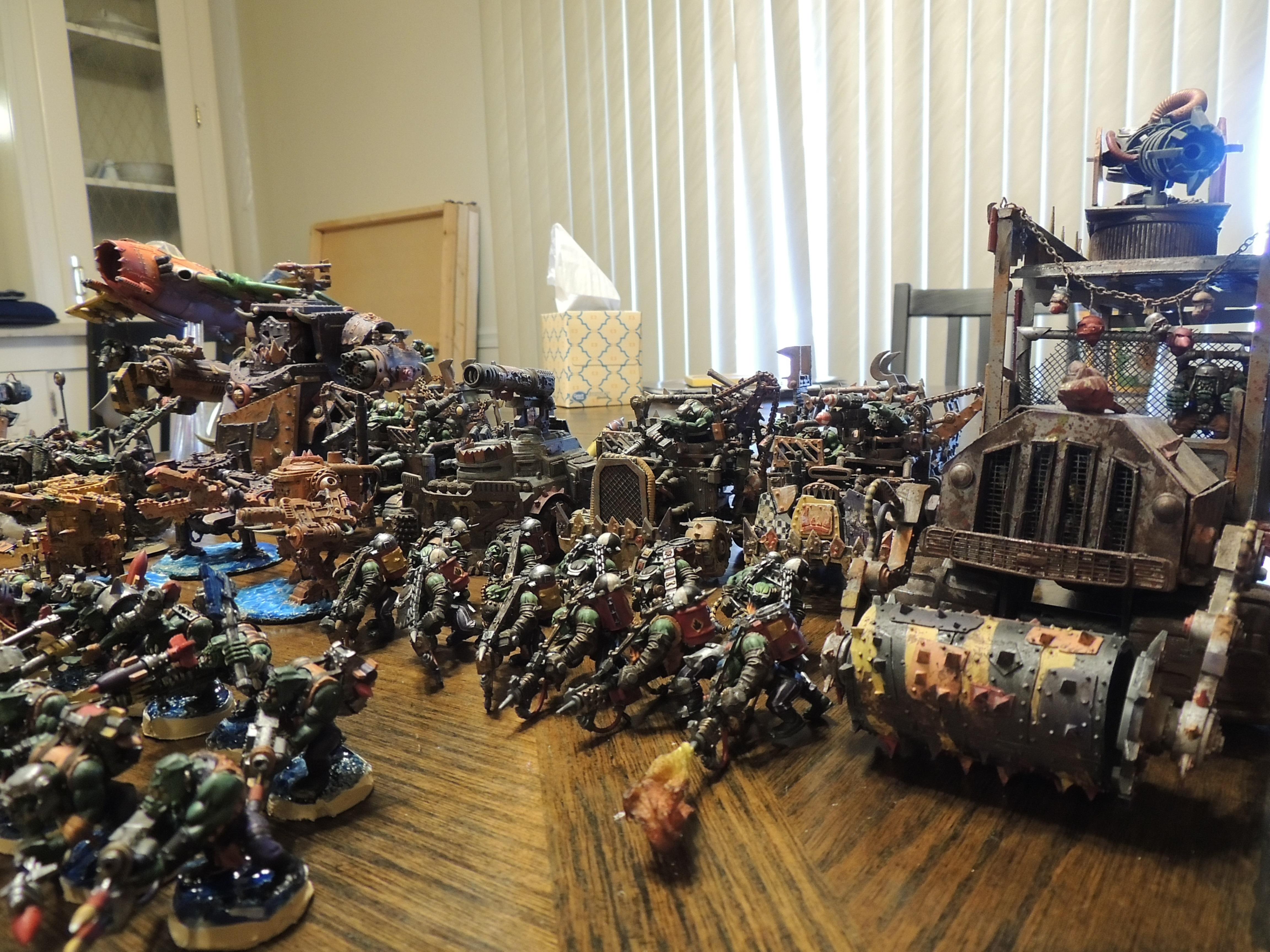 Army, Battlewagon, Boy, Conversion, Dakkajet, Deff Dread, Gorkanaut, Greentide, Killa Kan, Orks, Tankbustas, Trukk, Warbuggies