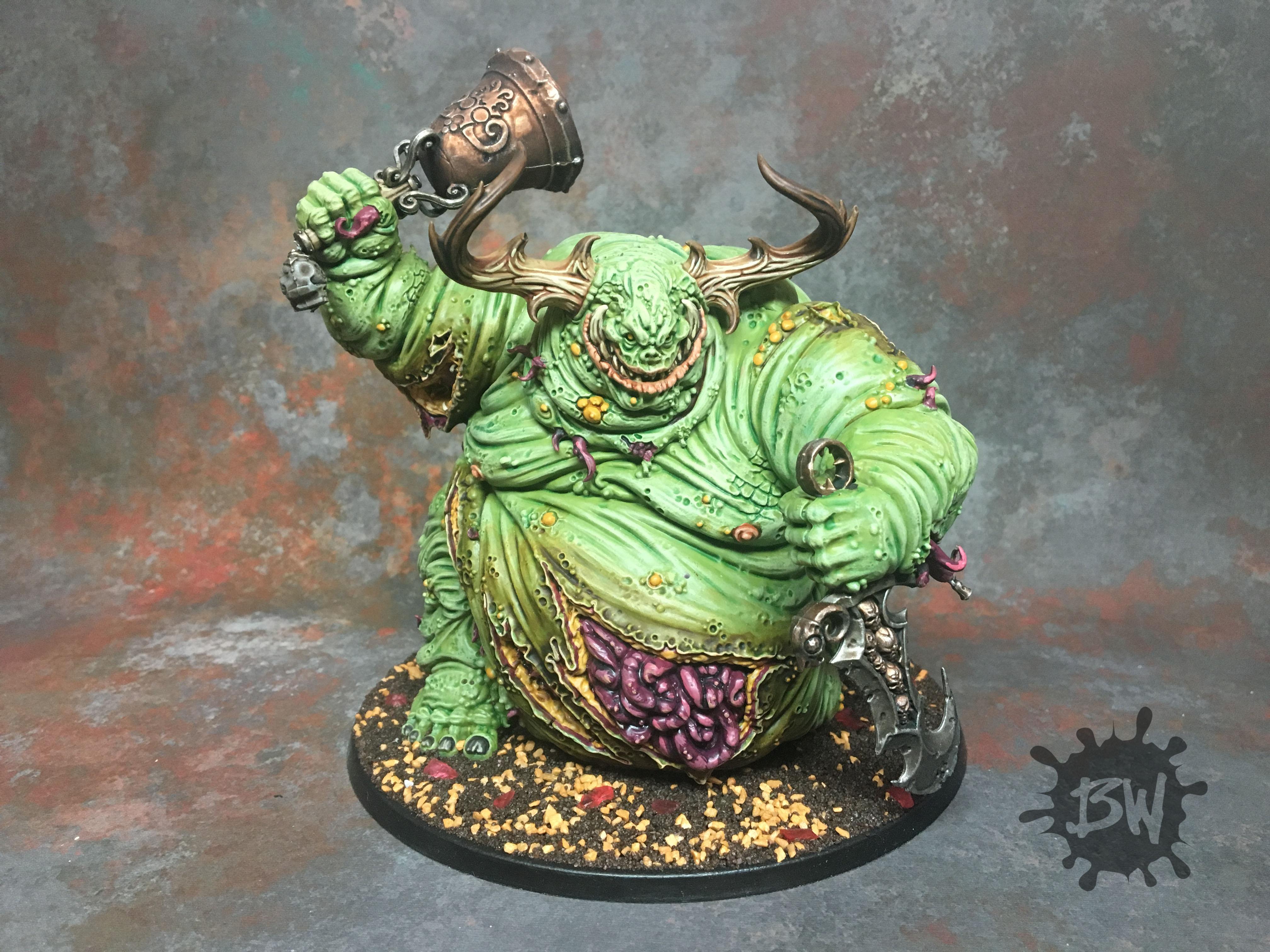 Bawpainting, Chaos, Commission, Daemons, Games Workshop, Great Unclean One, Guo, Nurgle, Painting, Warhammer 40,000