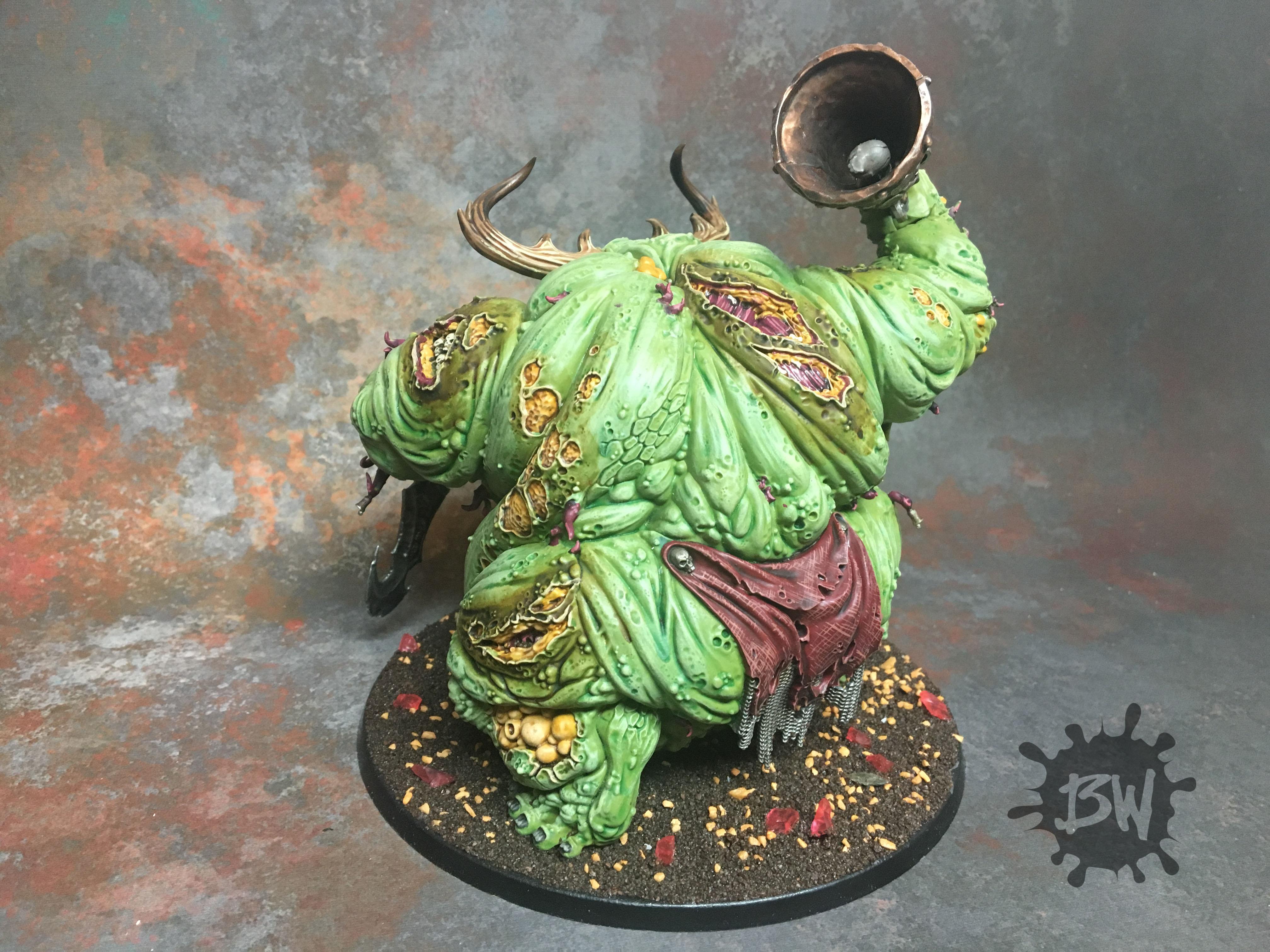 Bawpainting, Chaos, Commission, Daemons, Games Workshop, Great Unclean One, Guo, Nurgle, Painting, Warhammer 40,000