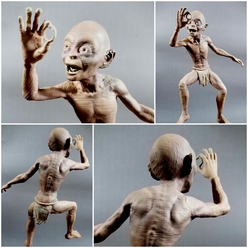 3d Printing, Gollum, Large Scale, Smeagol, Work In Progress