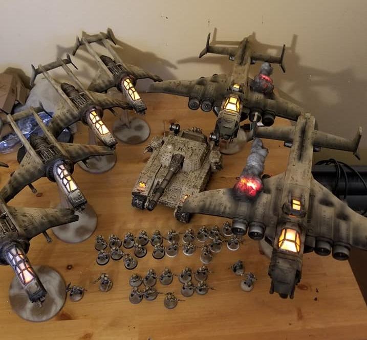 Forge World, Imperial Guard, LED, Lighting, Marauders, Shadowsword, Vulture