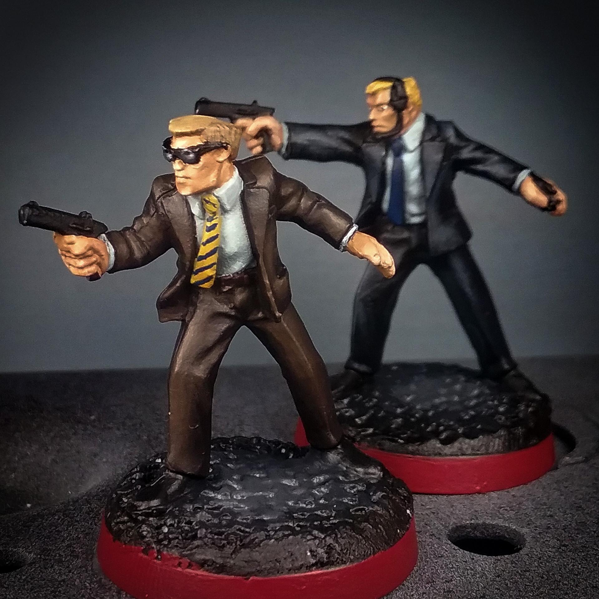 28mm Battlestar Galactica Miniatures, 28mm Battlestar Galactica Security Agents, 28mm Presidential Security Service, Battlestar Galactica, Battlestar Galactica Miniatures, Em4 Miniatures, Future Skirmish, Moonraker Miniatures, Suits Miniatures, Suits With Hand Gun