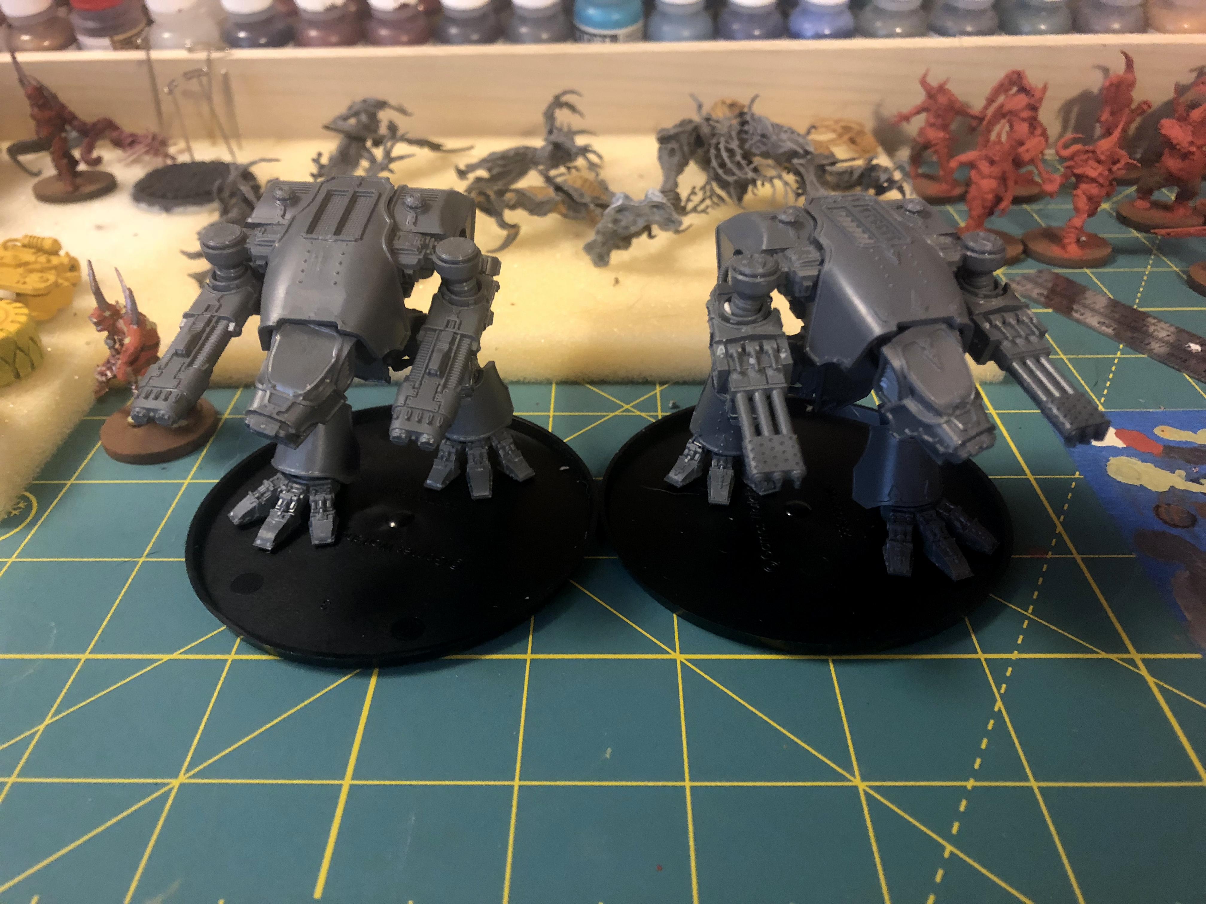 Adeptus Titanicus, Games Workshop, Imperial, Titan, Traitor, Warhammer 40,000, Warhound, Work In Progress