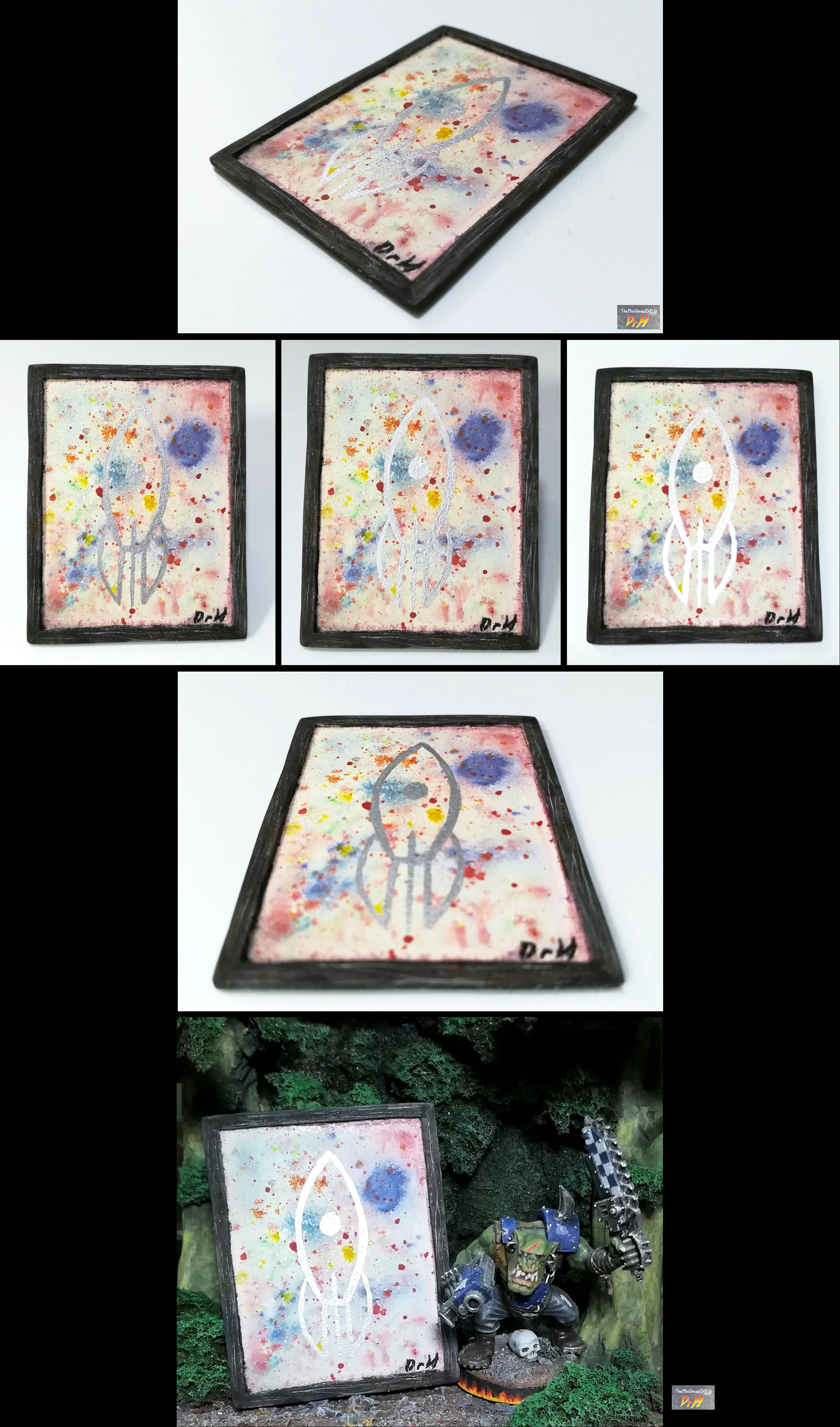 Dollhouse scale painting; &quot;for Charlotte&quot;