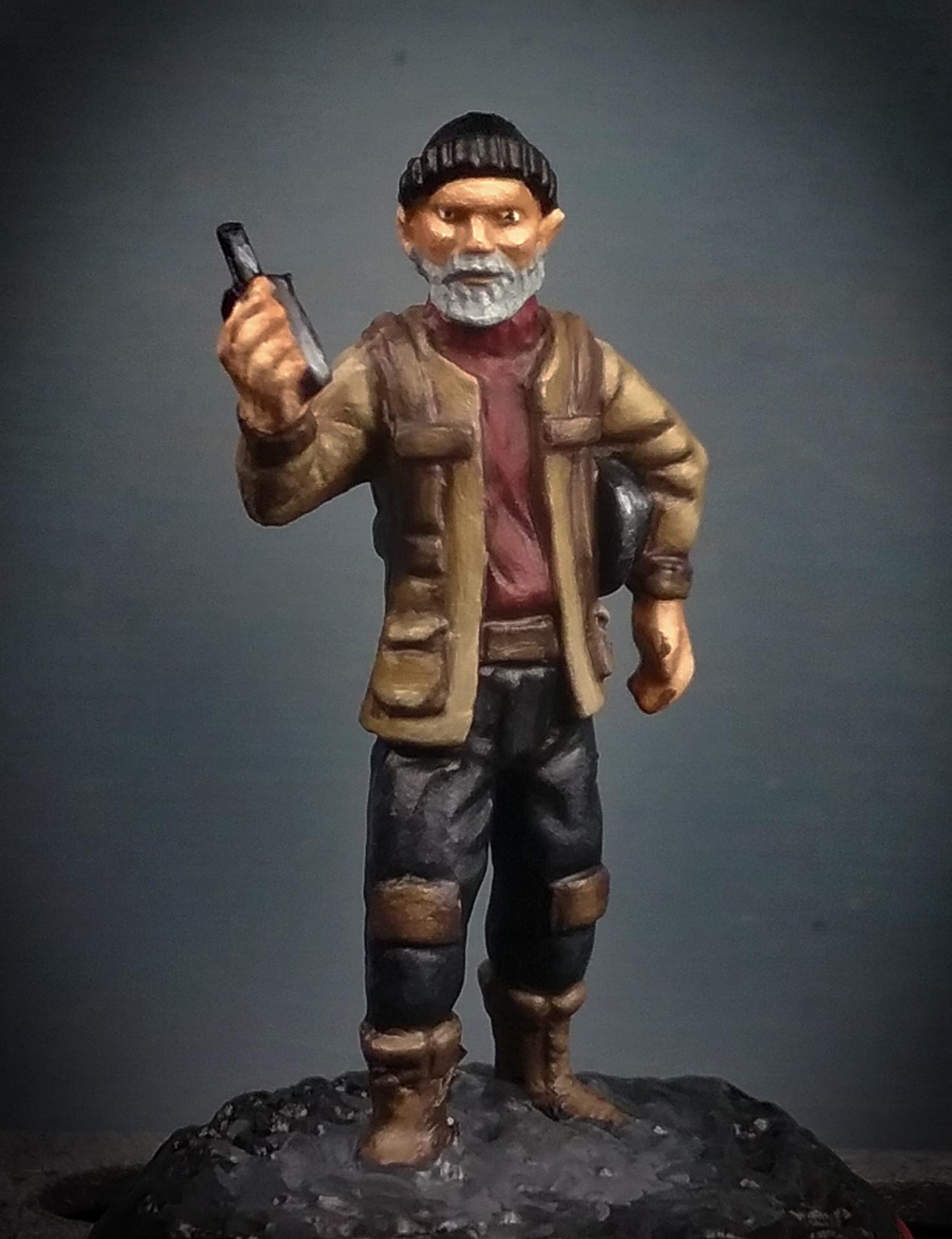 28mm Battlestar Galactica Miniatures, 28mm Colonel Tigh Miniature, 28mm Saul Tigh Miniature, Battlestar Galactica, Battlestar Galactica Miniatures, Bsg, Colonel Tigh, Not-so-bored Games, Operative, Saul Tigh, Viral Outbreak