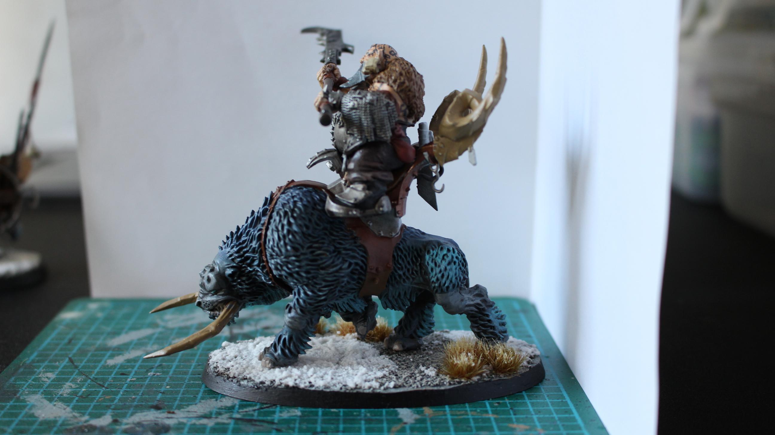 The Fur is finished, just need to add washes and highlights to the saddle and straps