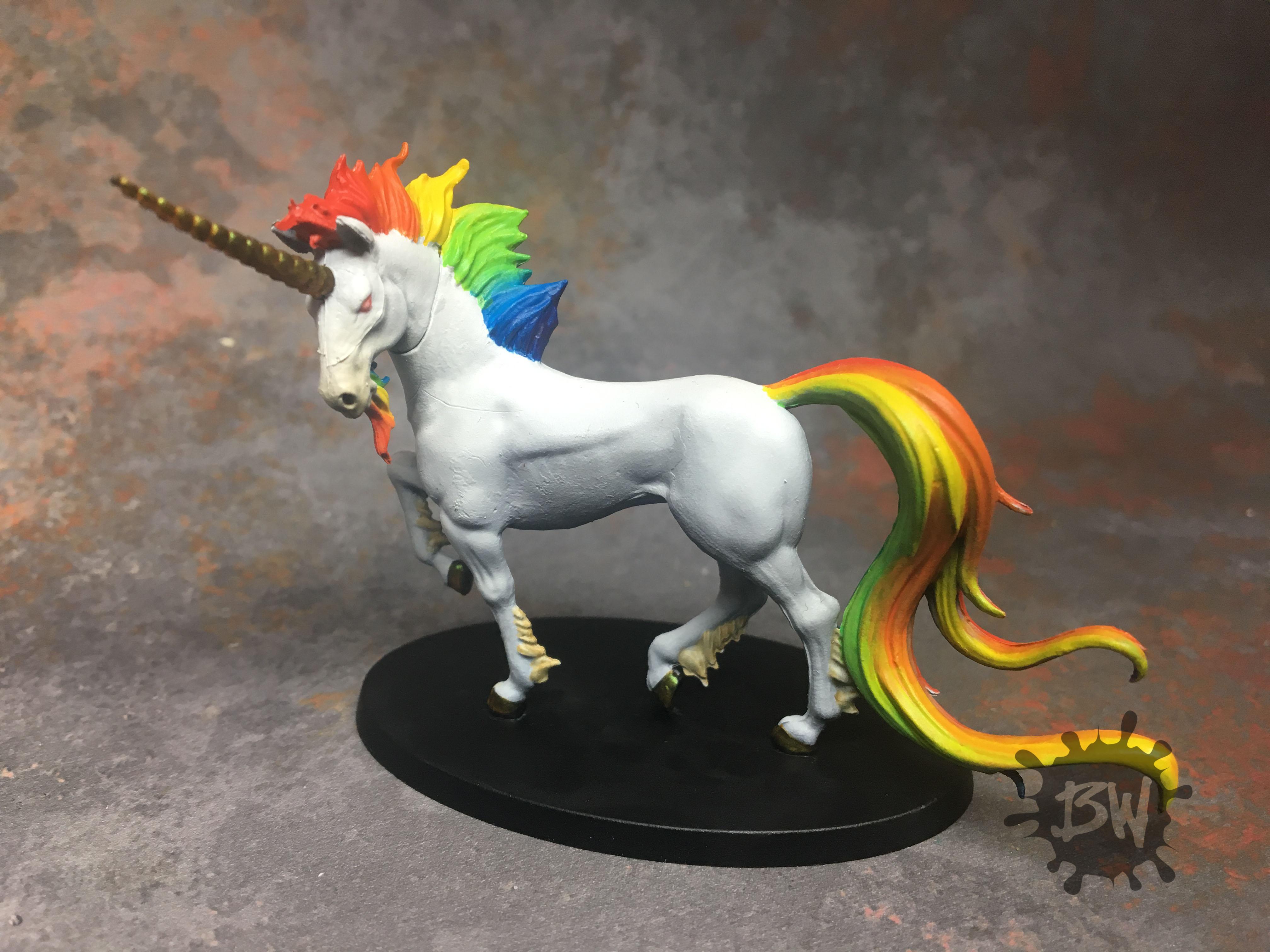 Chromatis, Cmon, Cool Mini Or Not, Massive Darkness, Painting, Rainbow, Unicorn
