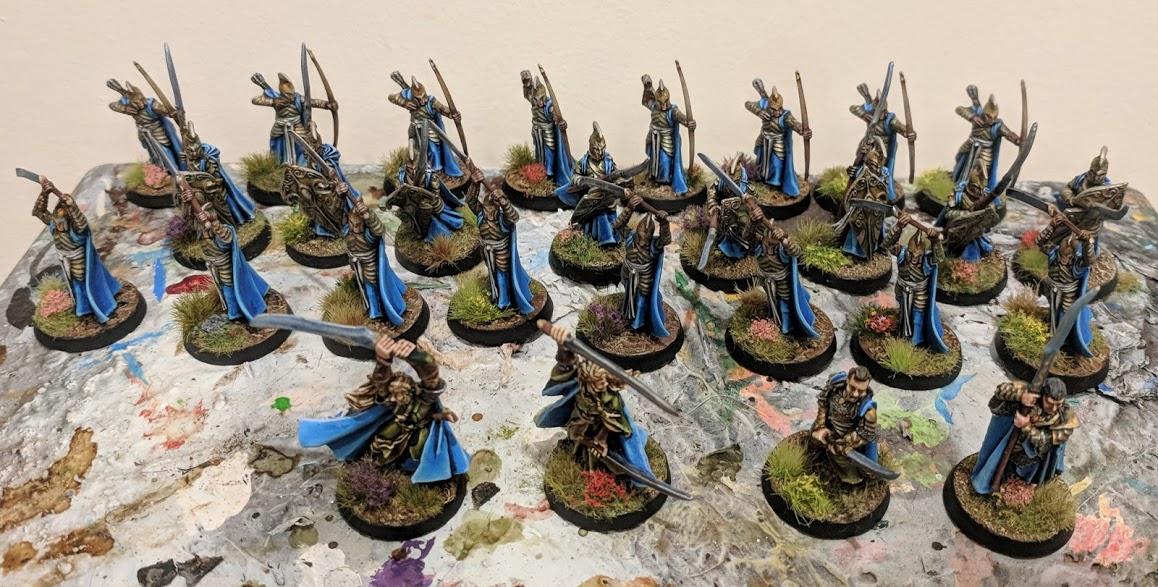 Infantry, Elrond, Gil-Galad and Ellahad/Elrohir - Top View