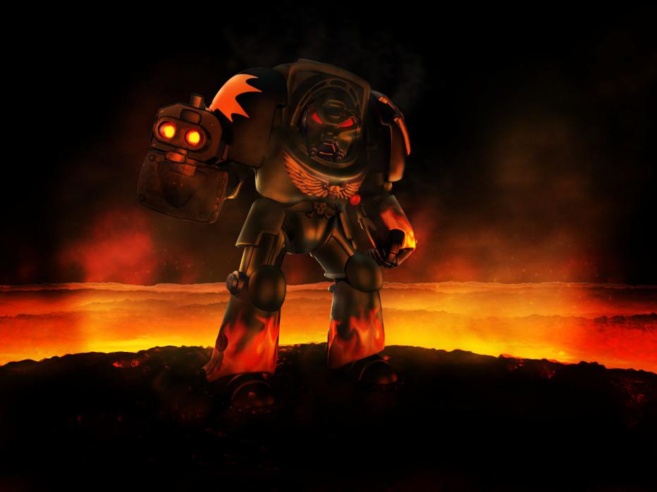 Adeptus Astartes, Artwork, Chapter, Salamanders, Space Marines, Terminator Armor, Warhammer 40,000, Warhammer Fantasy