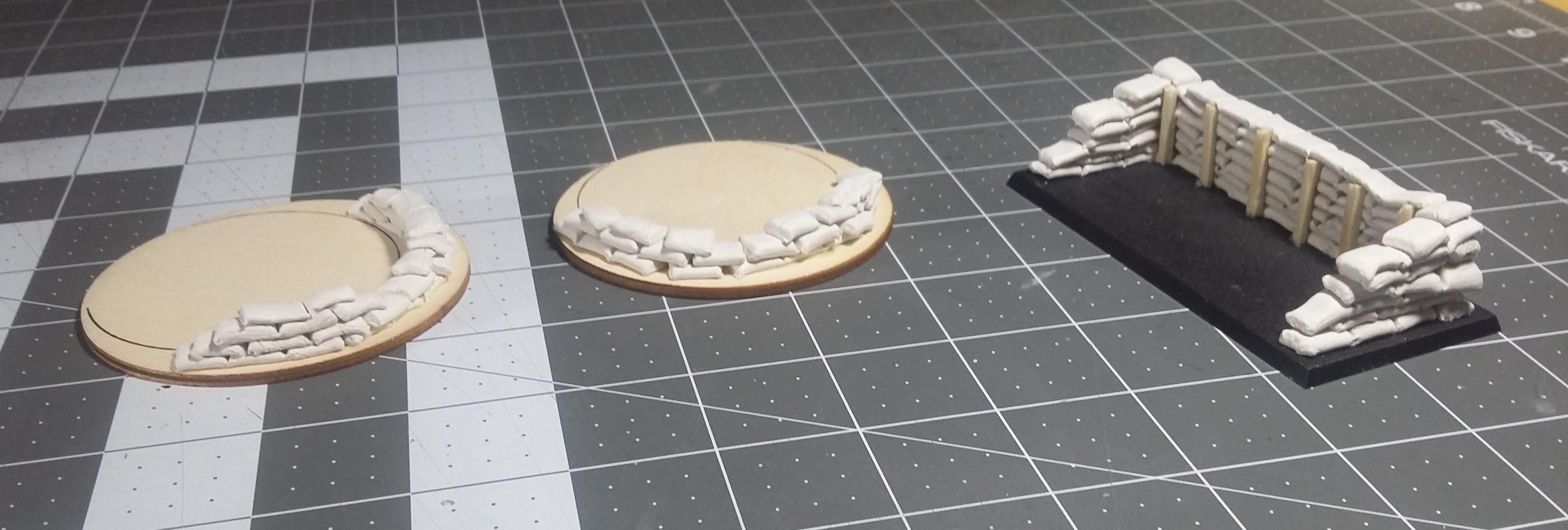 Sandbags, Terrain, Work In Progress