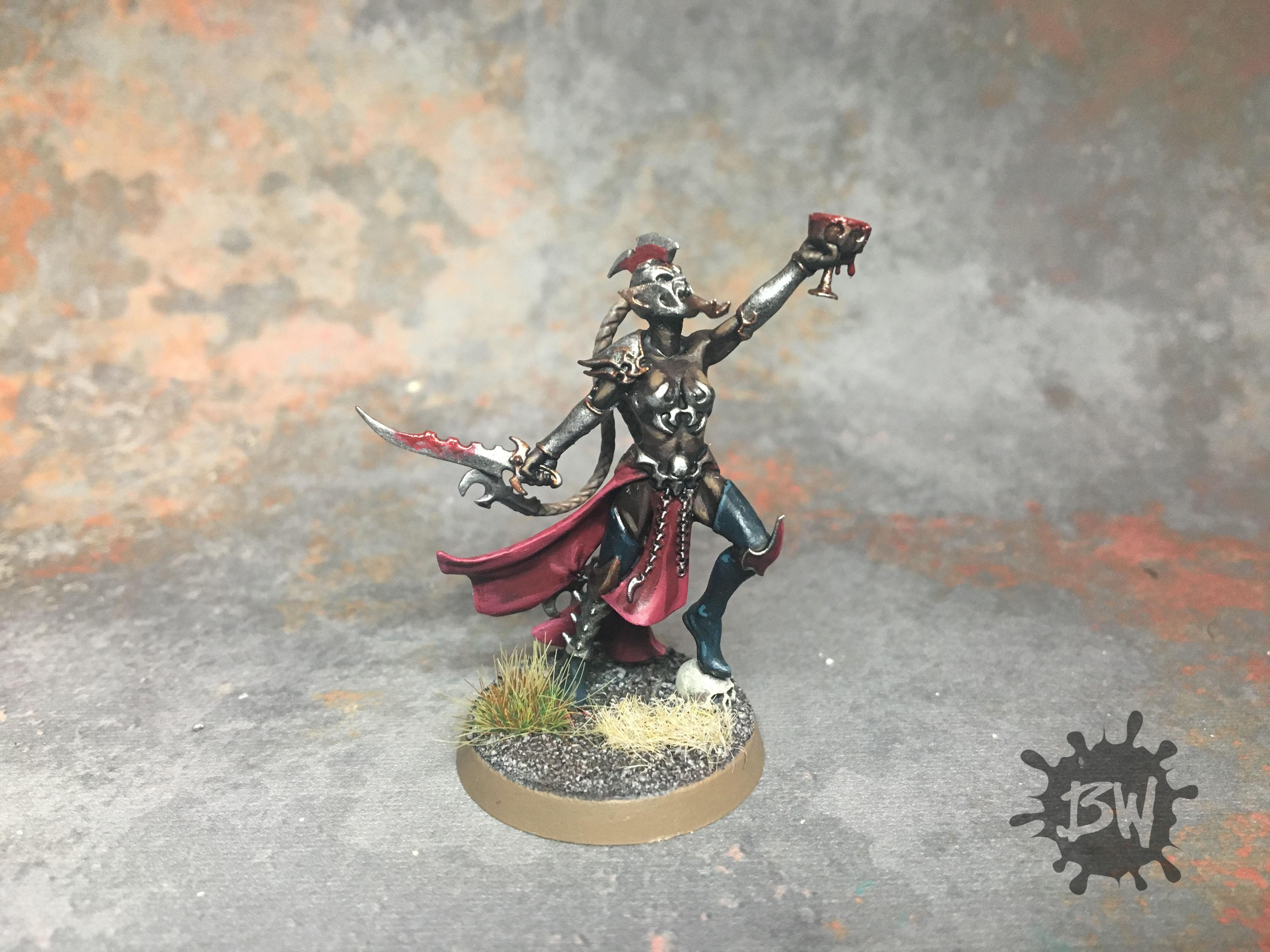 Age Of Sigmar, Bw, Commission, Daughters Of Khaine, Games Workshop, Hag Queen, Order, Painting, Warhammer Fantasy