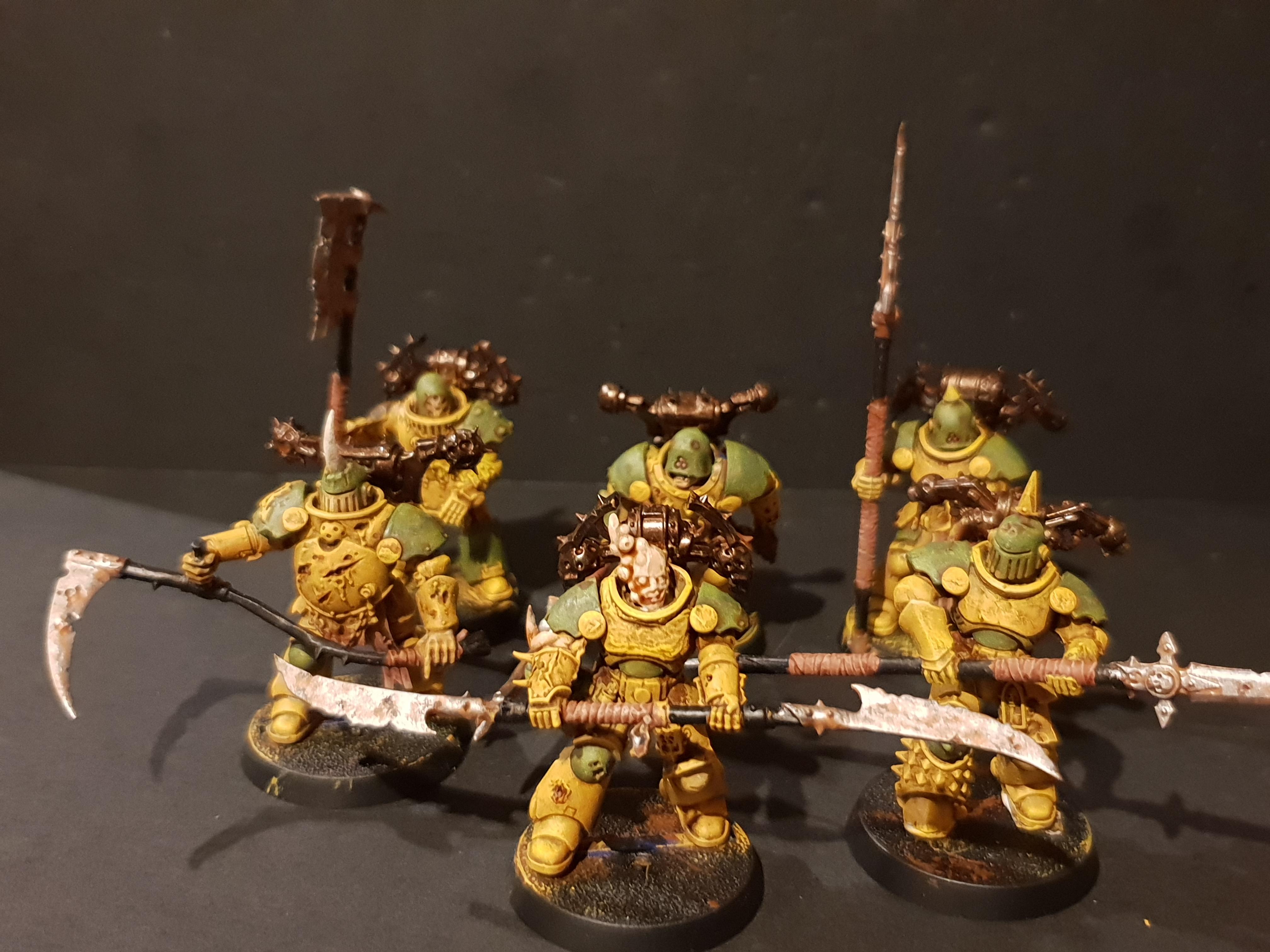 Chaos, Chaos Space Marines, Conversion, Nurgle, Painting Progress, Warhammer 40,000, Work In Progress